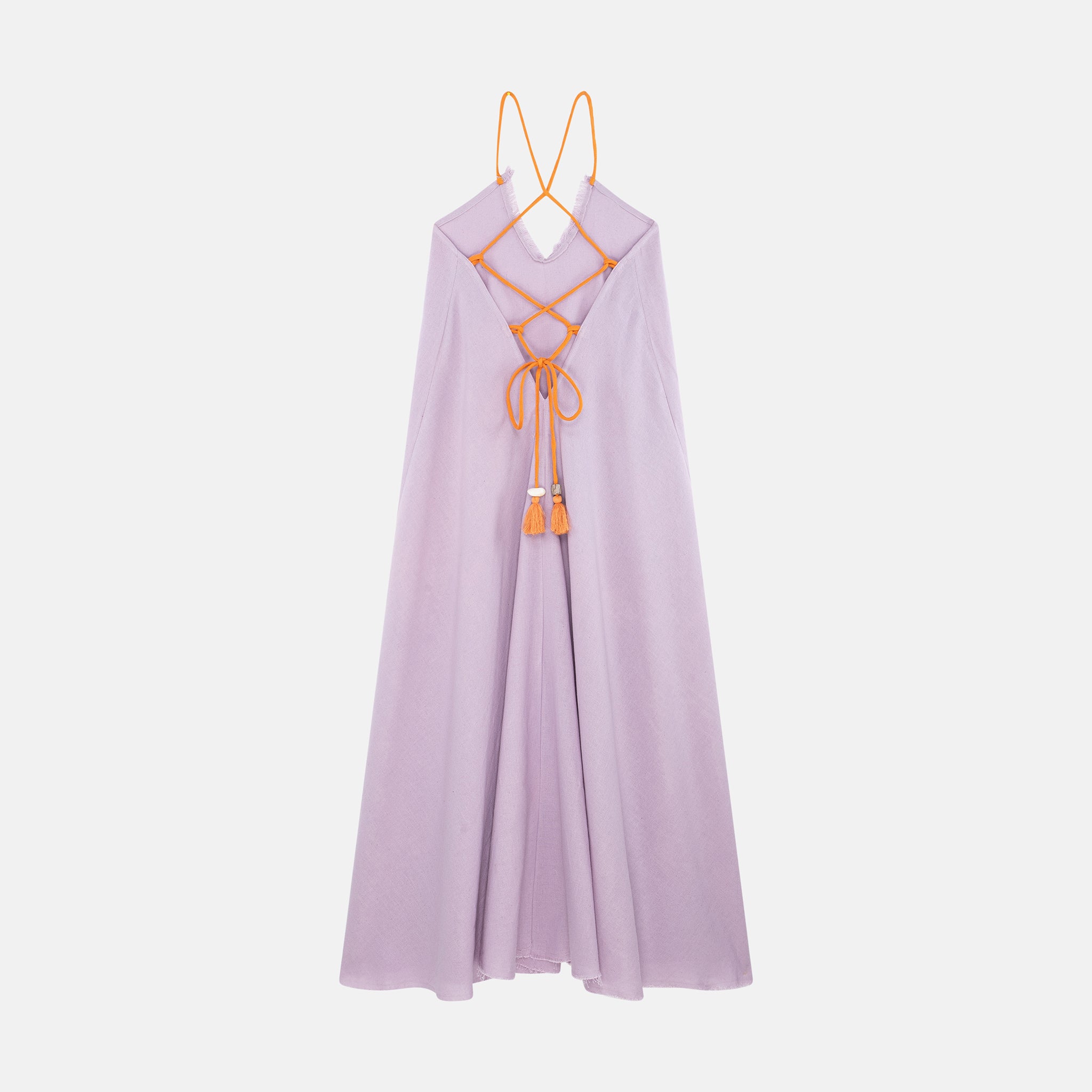 TROPICAL LONG LILAC DRESS