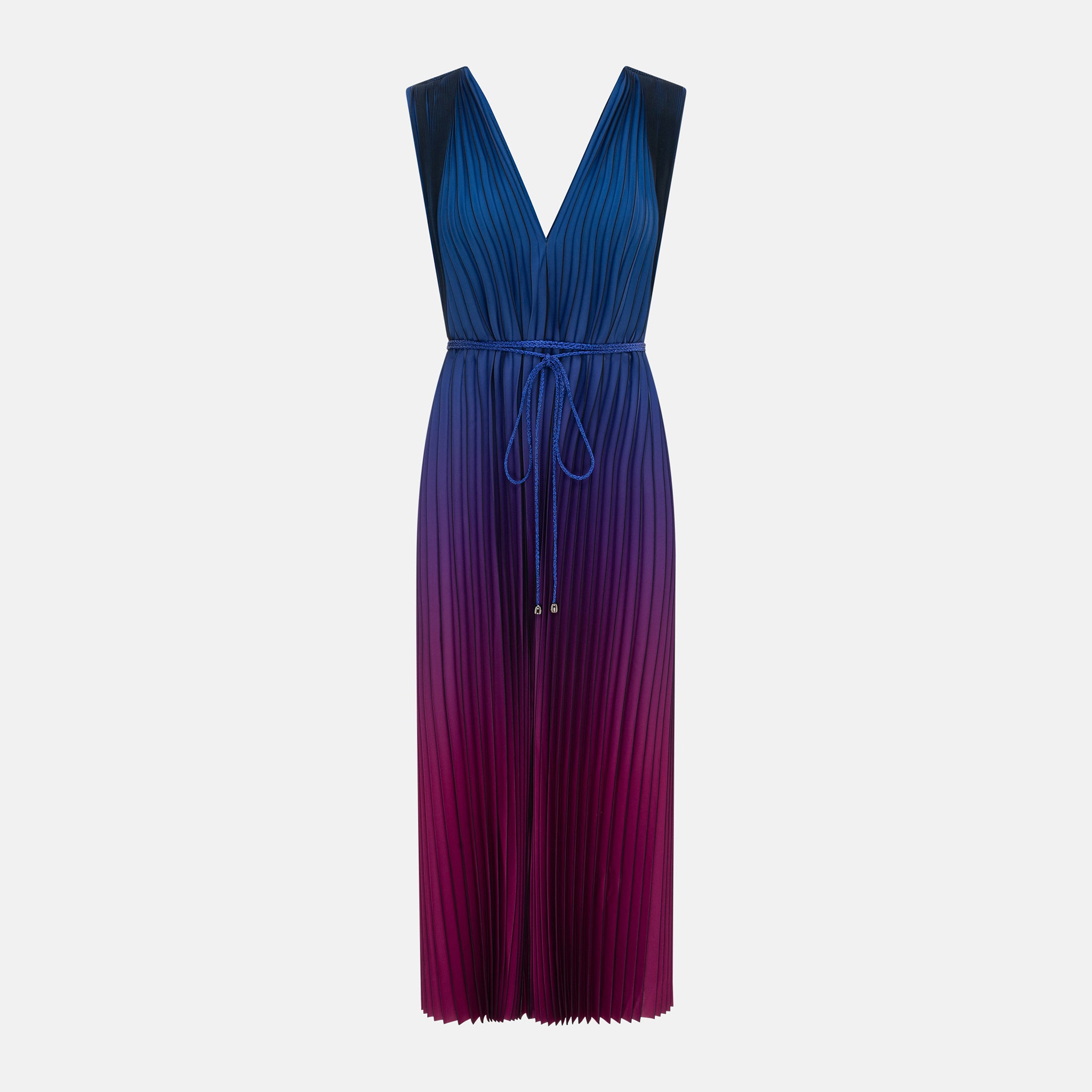 ANNALISA PLEATED LONG DRESS PINK/PURPLE