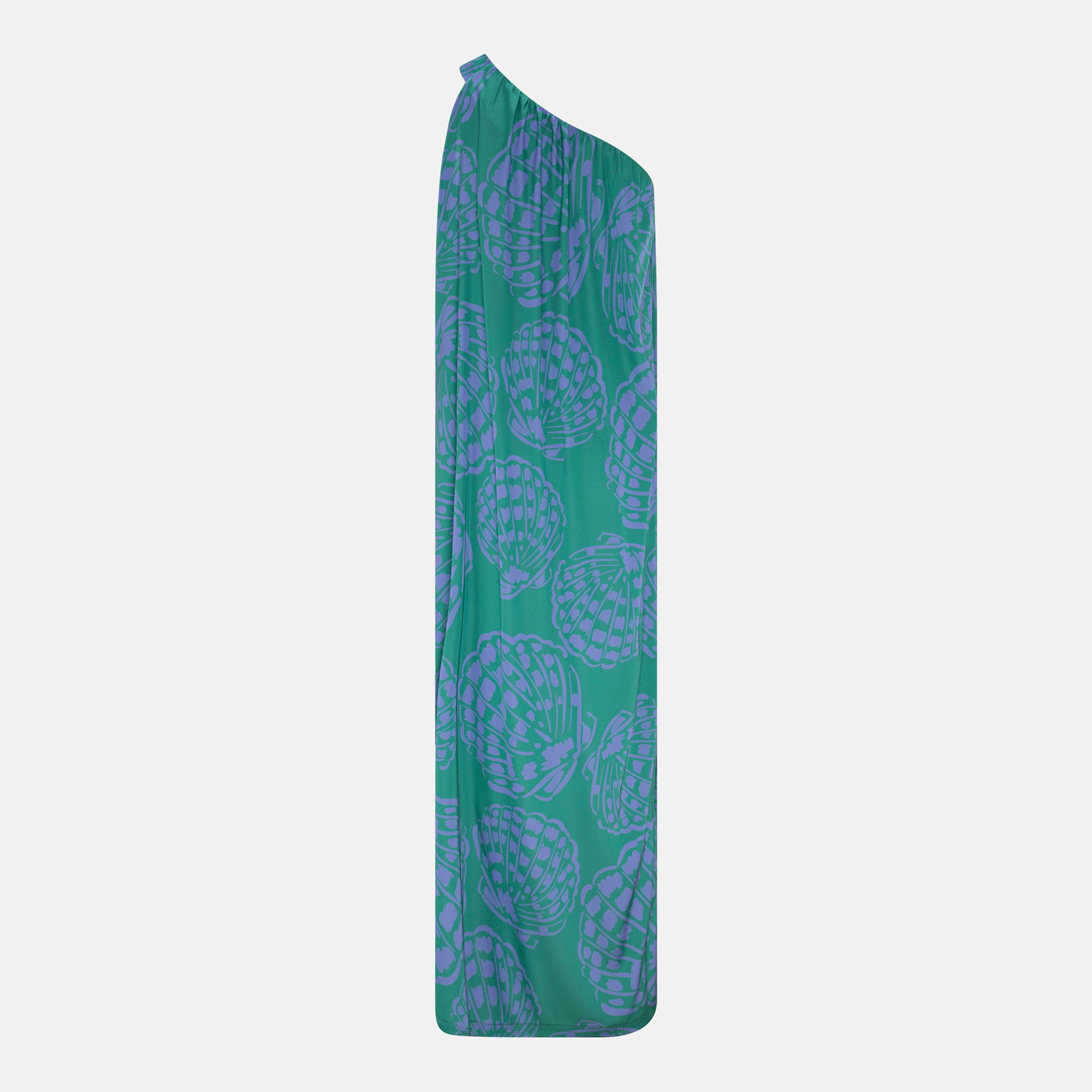 ARIEL ONE SHOULDER LONG DRESS GREEN LILAC