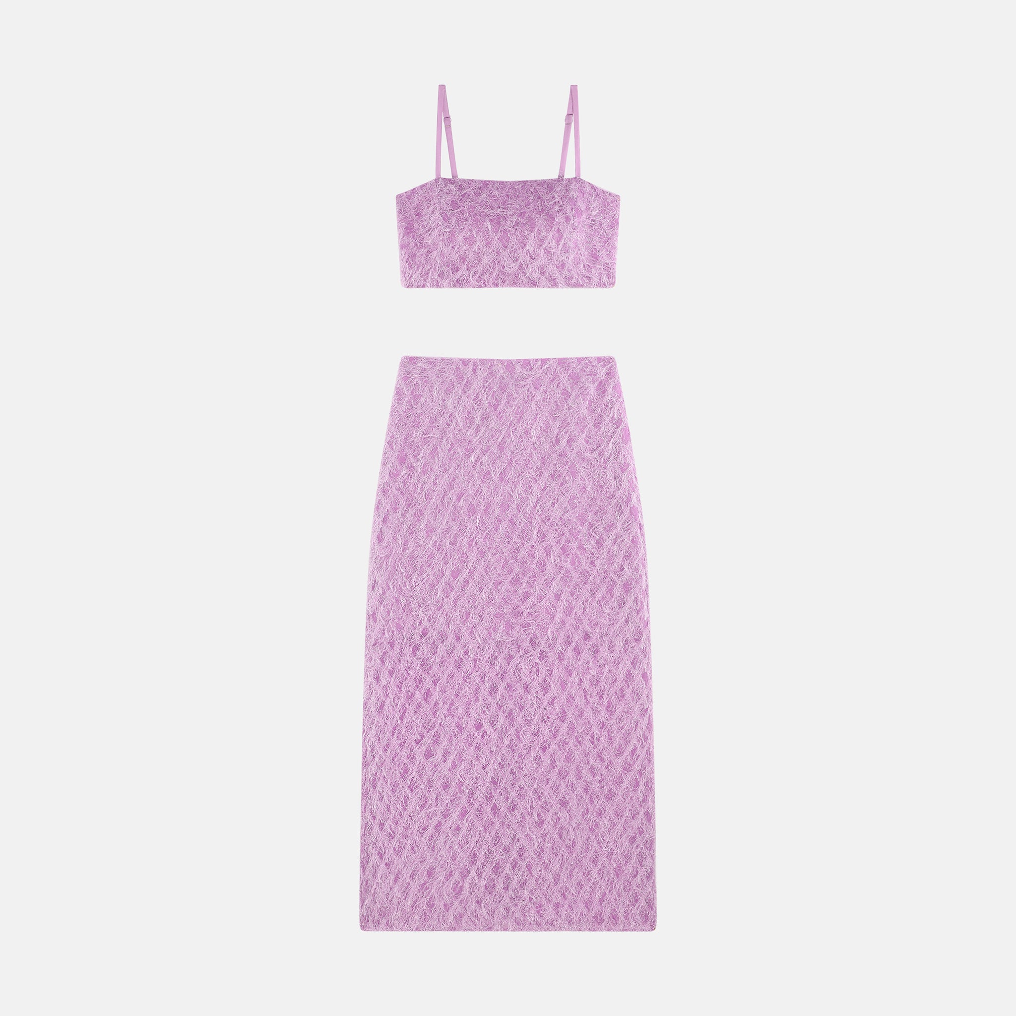 CHLOE FRINGES SET LILAC