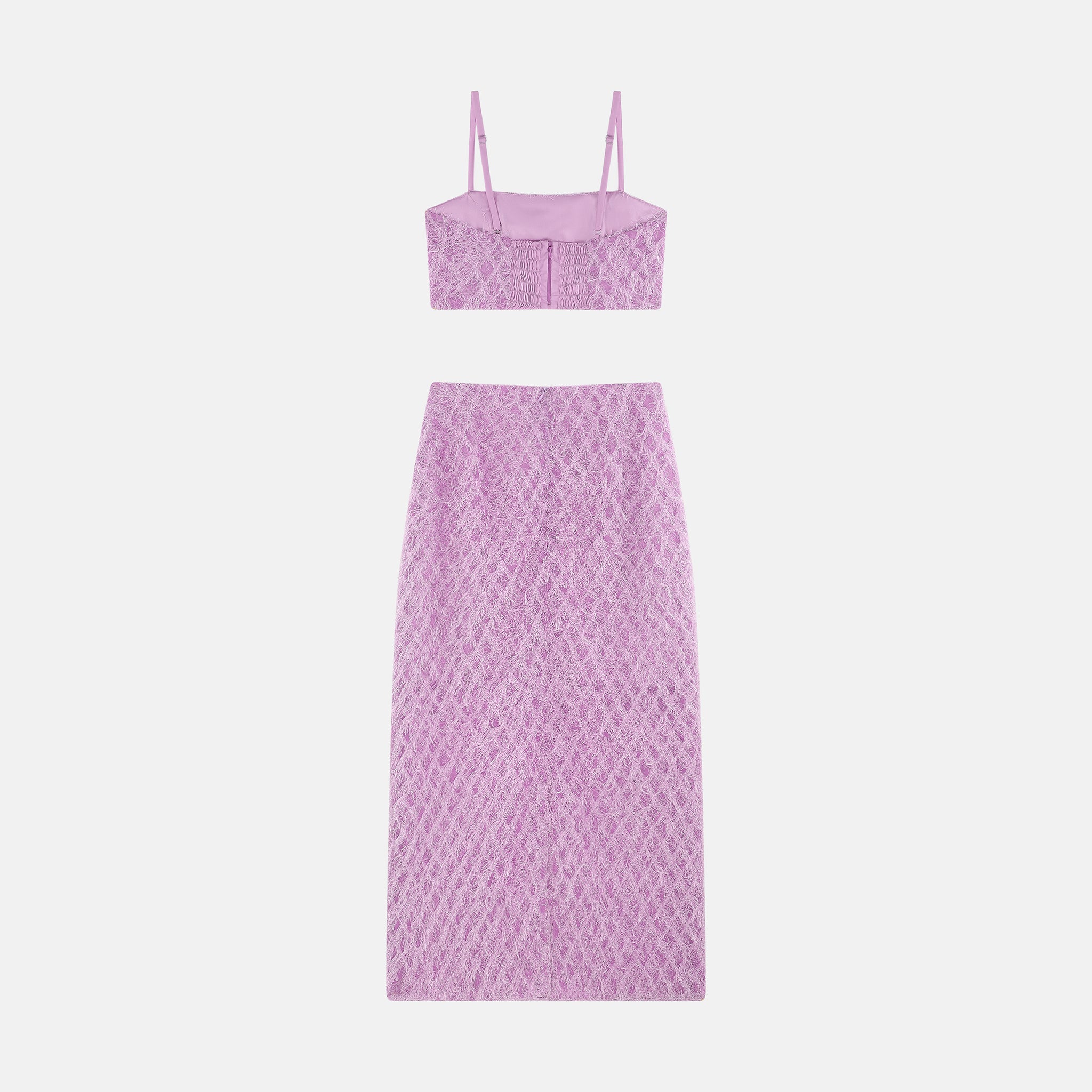CHLOE FRINGES SET LILAC