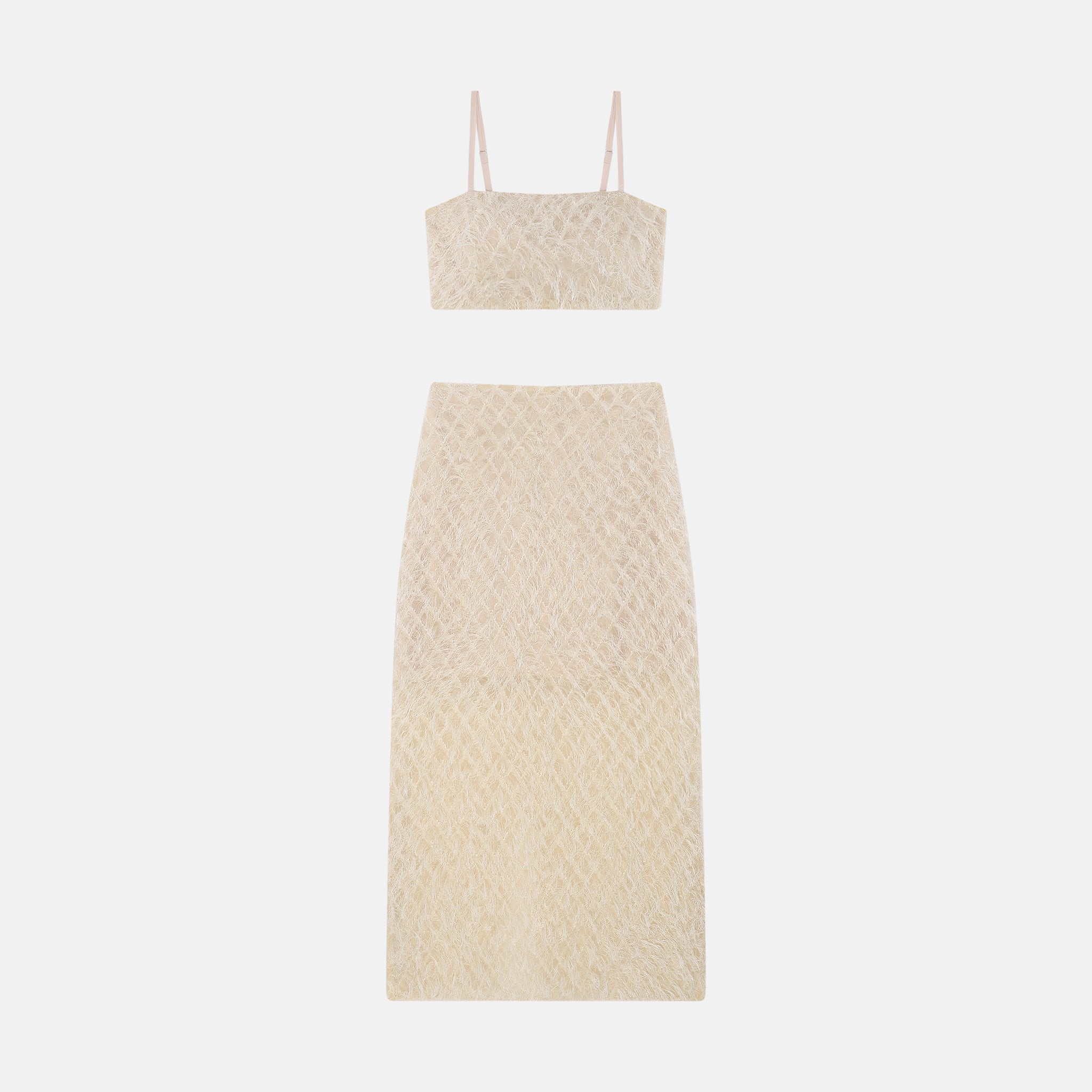 CHLOE FRINGES SET OFF-WHITE