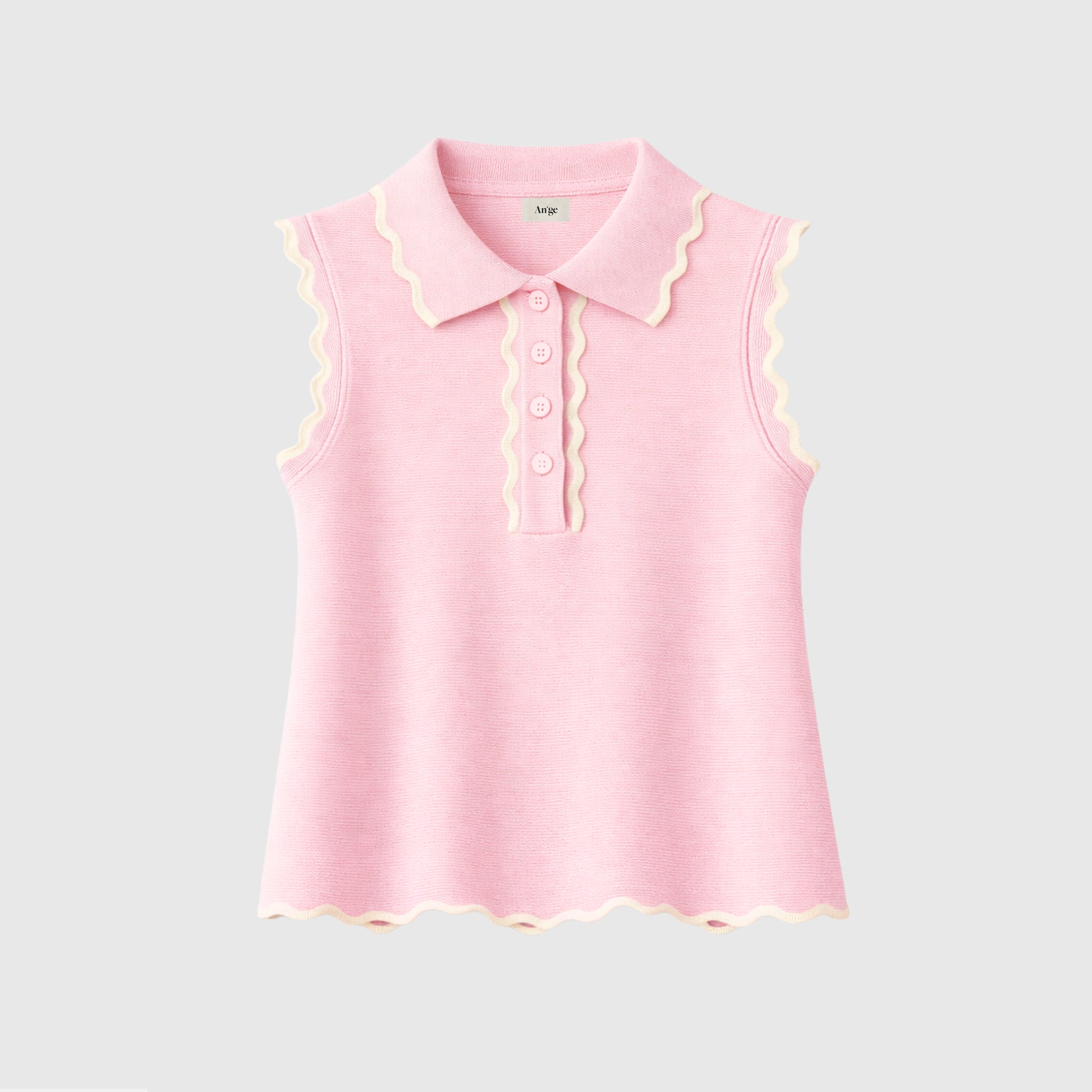 VALIATI SLEEVELESS POLO PINK