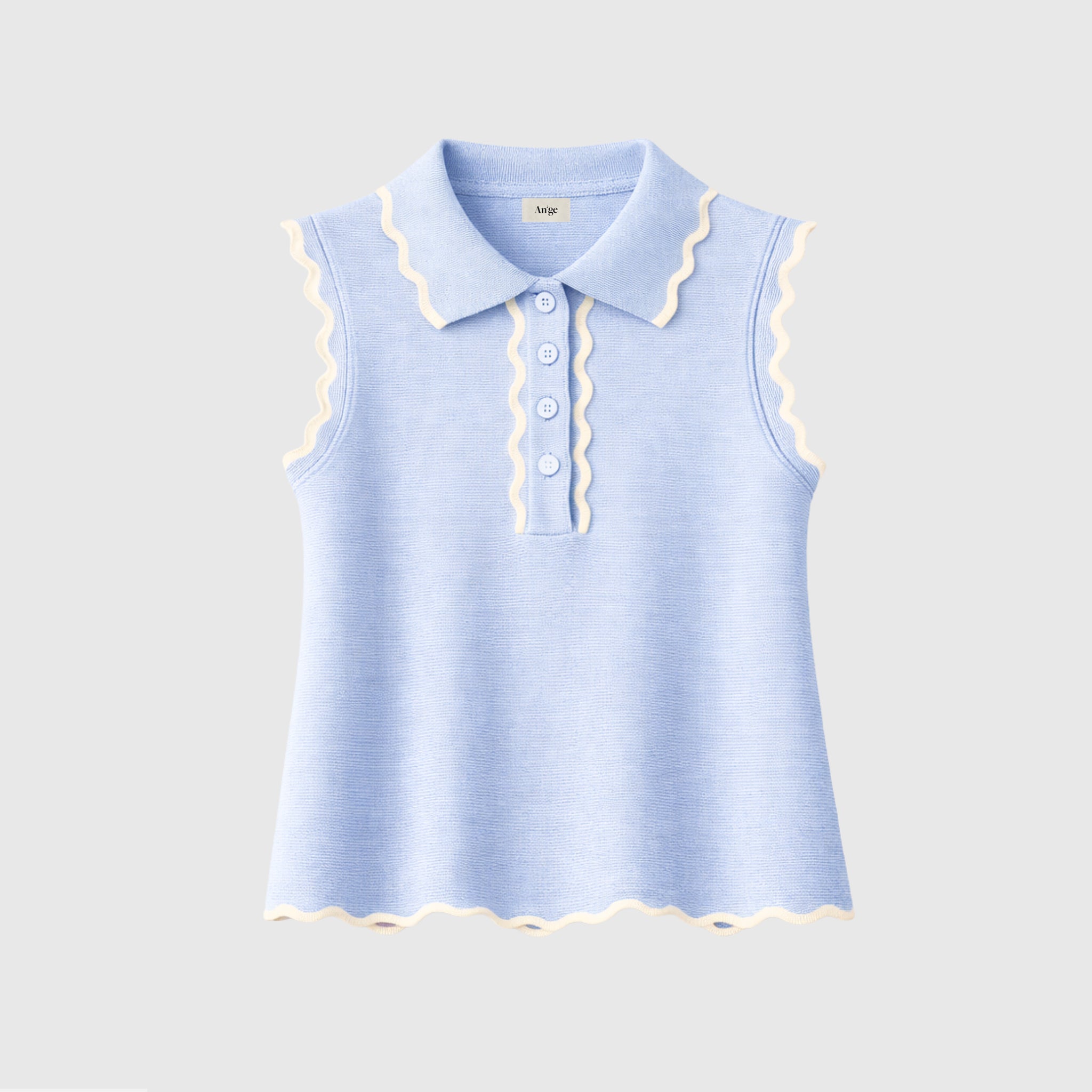VALIATI SLEEVELESS POLO BLUE