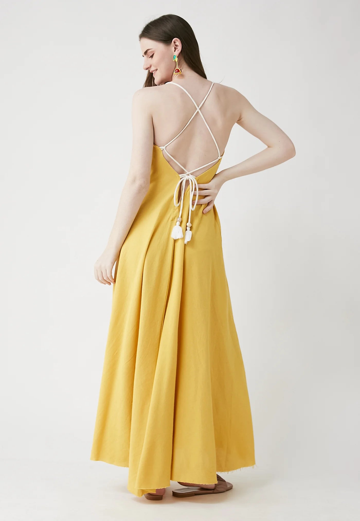TROPICAL LONG MANGO DRESS