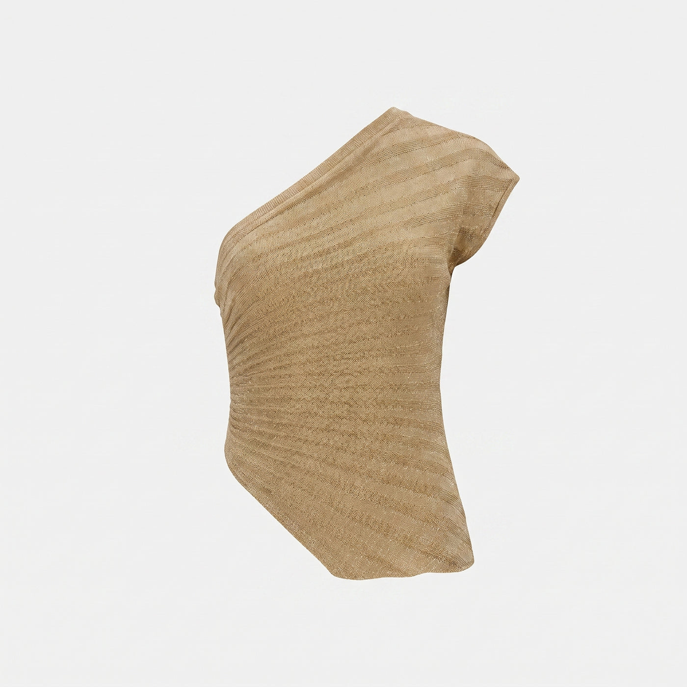 ELENA ONE SHOULDER TOP GOLD