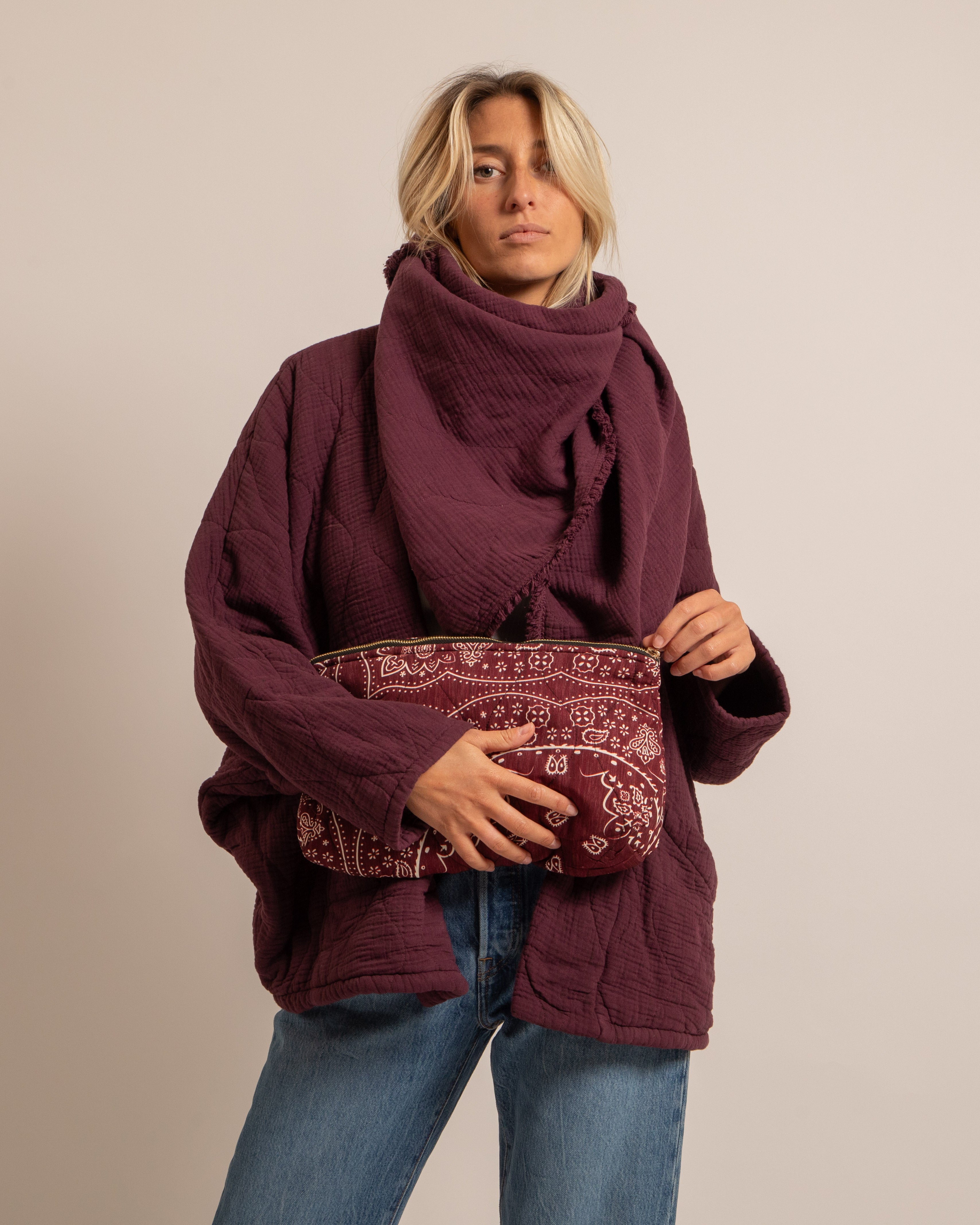 ORLANDO2 POUCH BURGUNDY