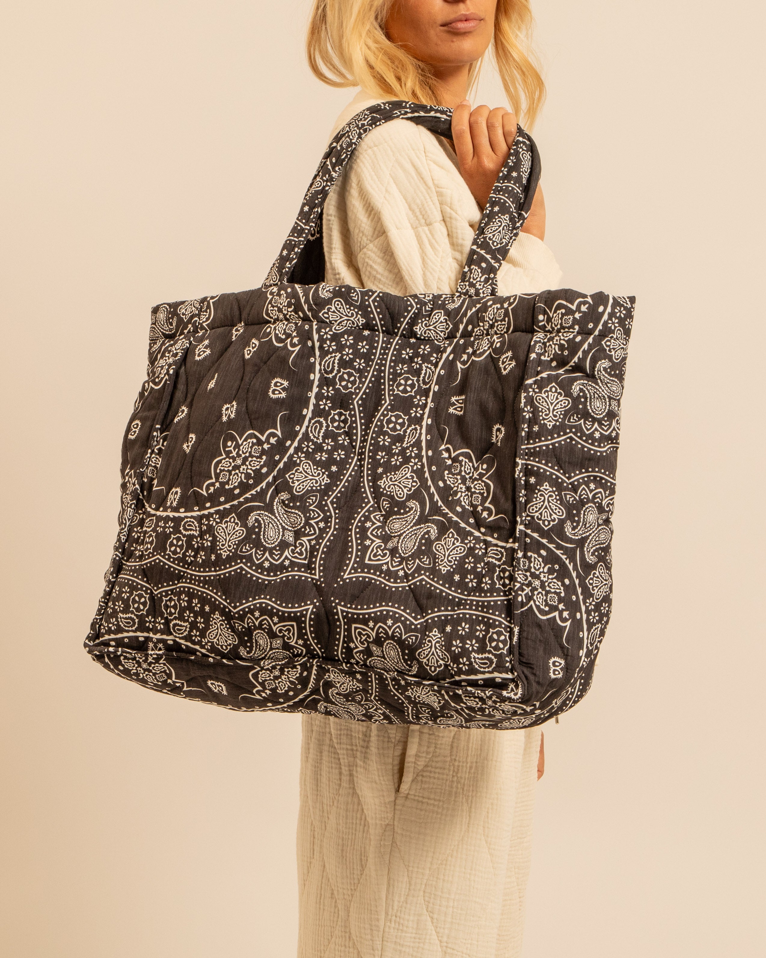 PHILADELPHIE2 CABAS BAG BANDANA ANTHRACITE