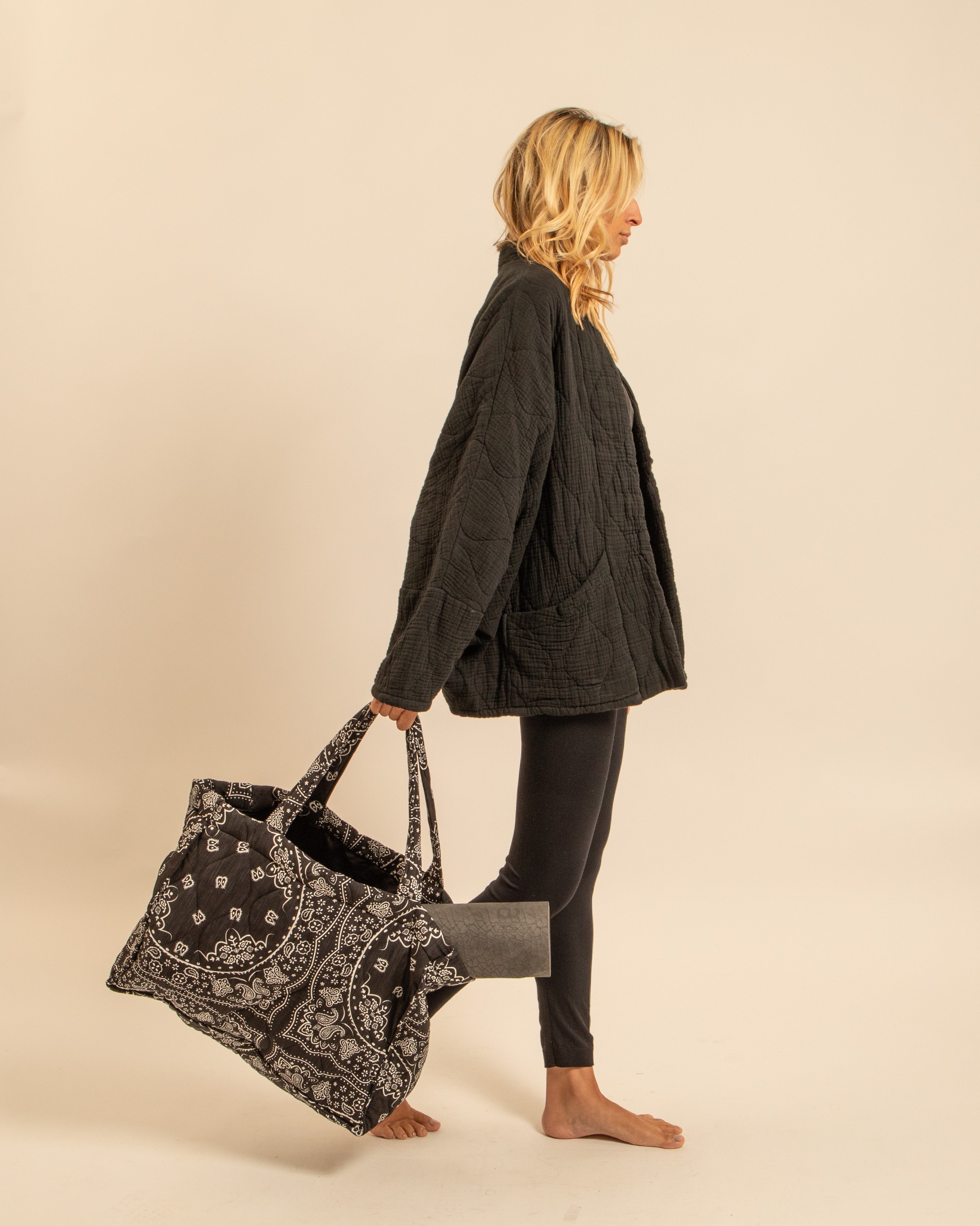 PHILADELPHIE2 CABAS BAG BANDANA ANTHRACITE
