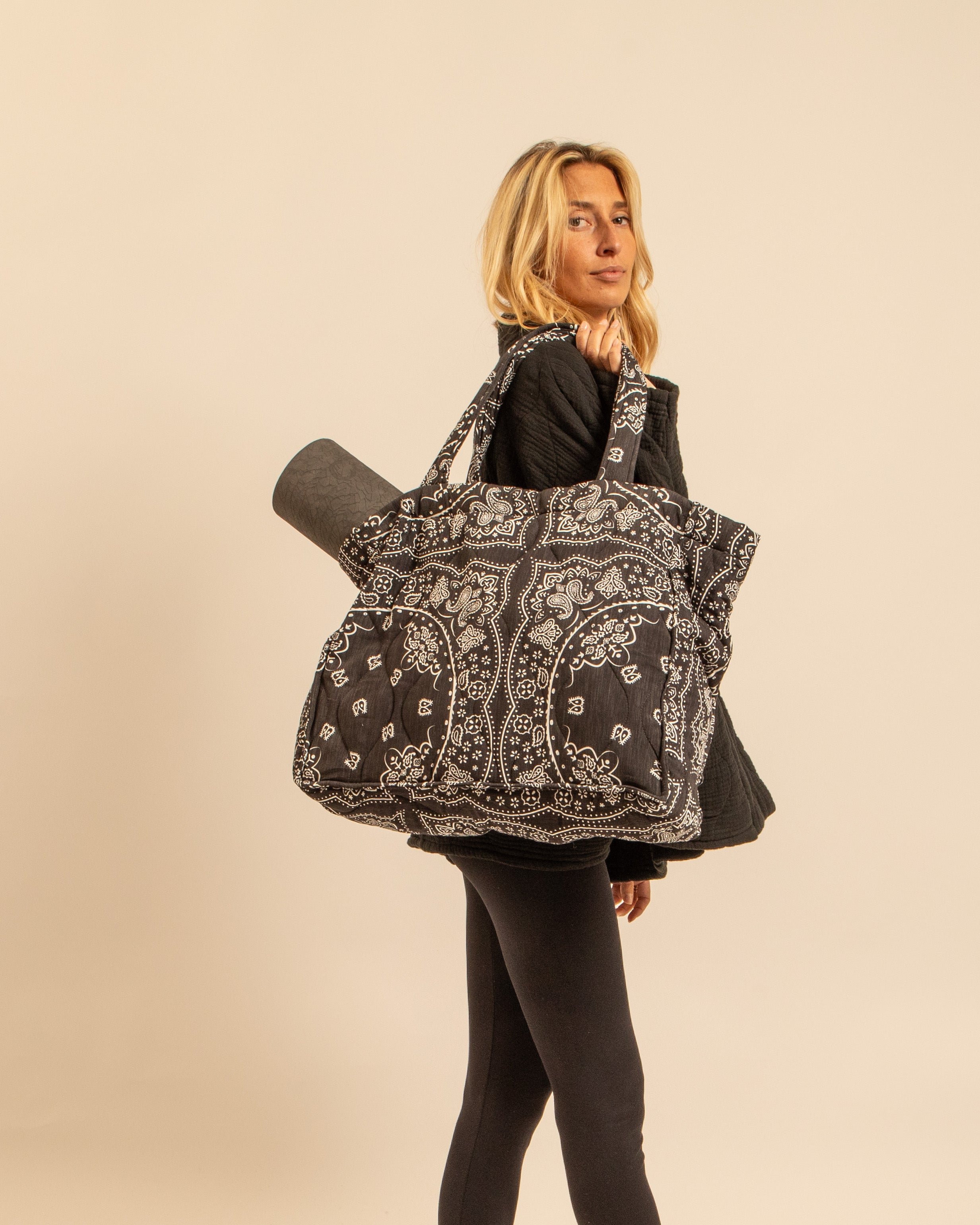 PHILADELPHIE2 CABAS BAG BANDANA ANTHRACITE