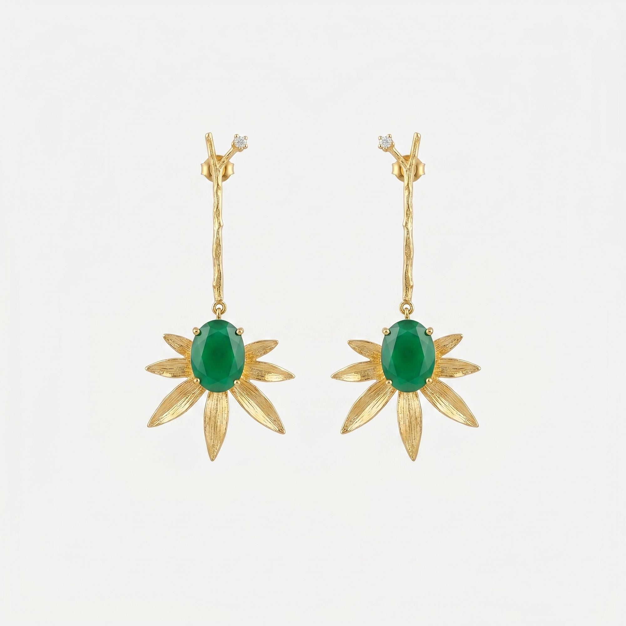 ATELIER NANOU FLORA EMRAULD EARRINGS