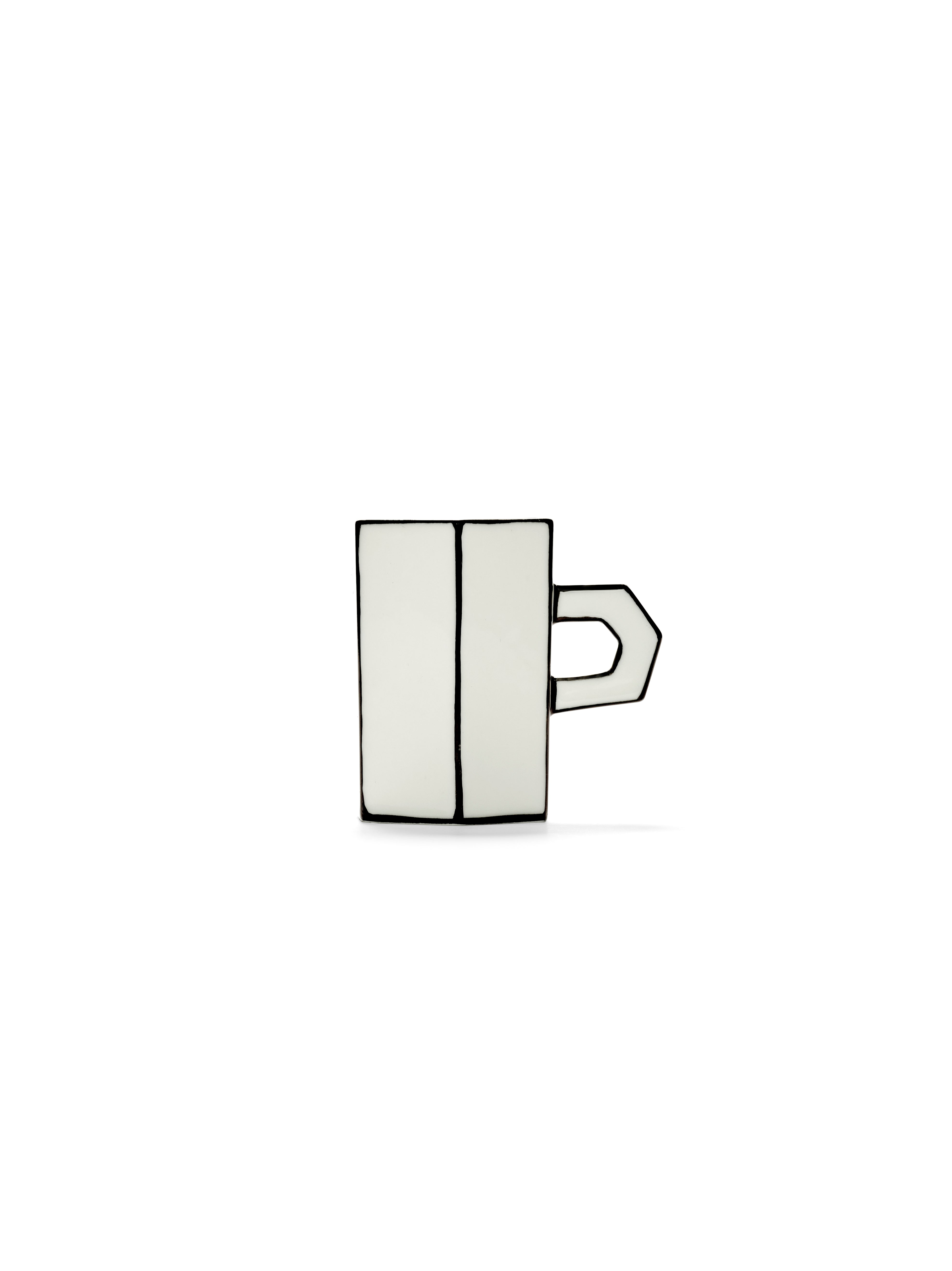 DOUBLE ESPRESSO CUP WHITE/BLACK CARTE BLANCHE- SET OF 2 CUPS