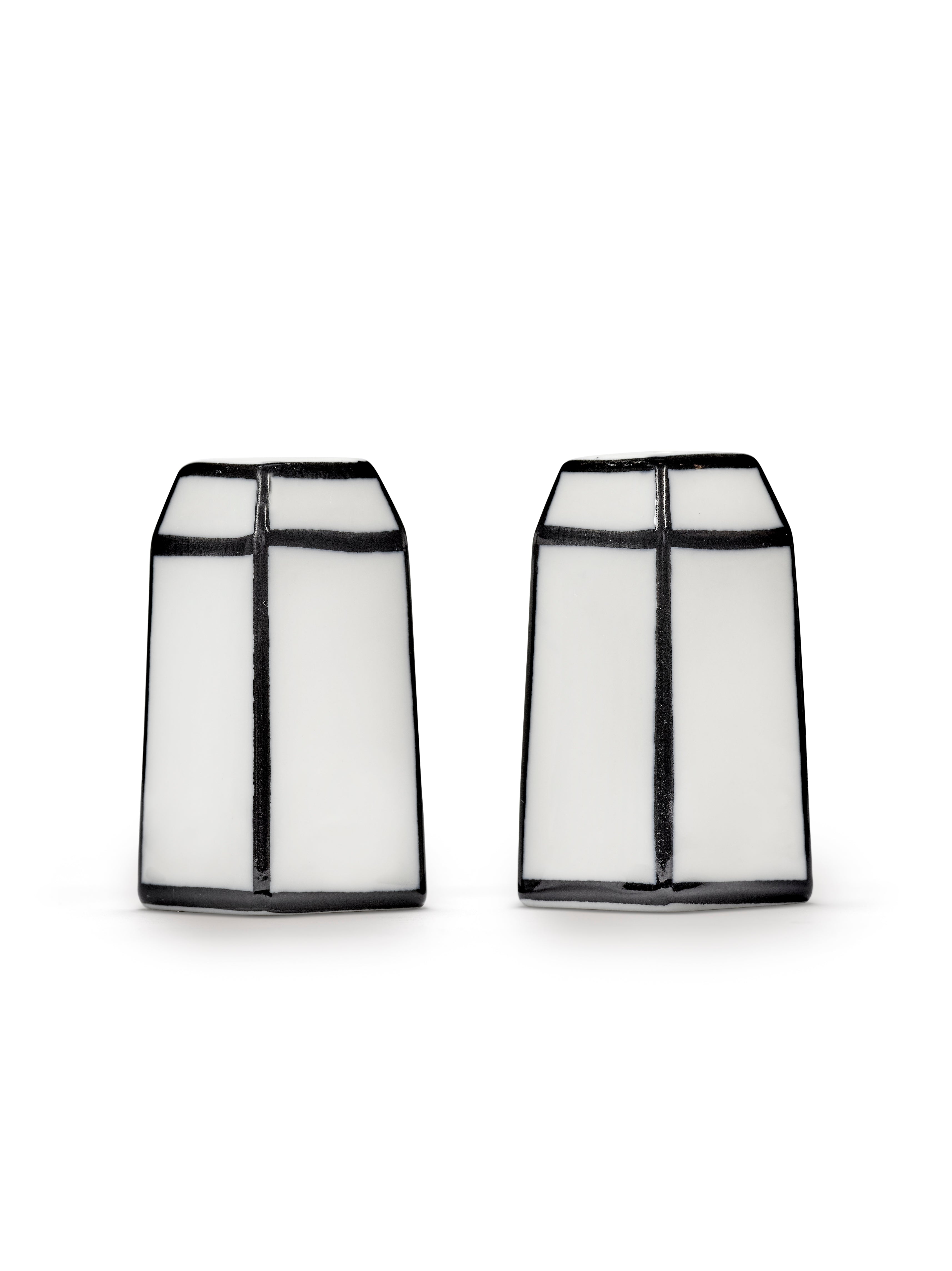 PEPPER & SALT SET/2 WHITE/BLACK CARTE BLANCHE