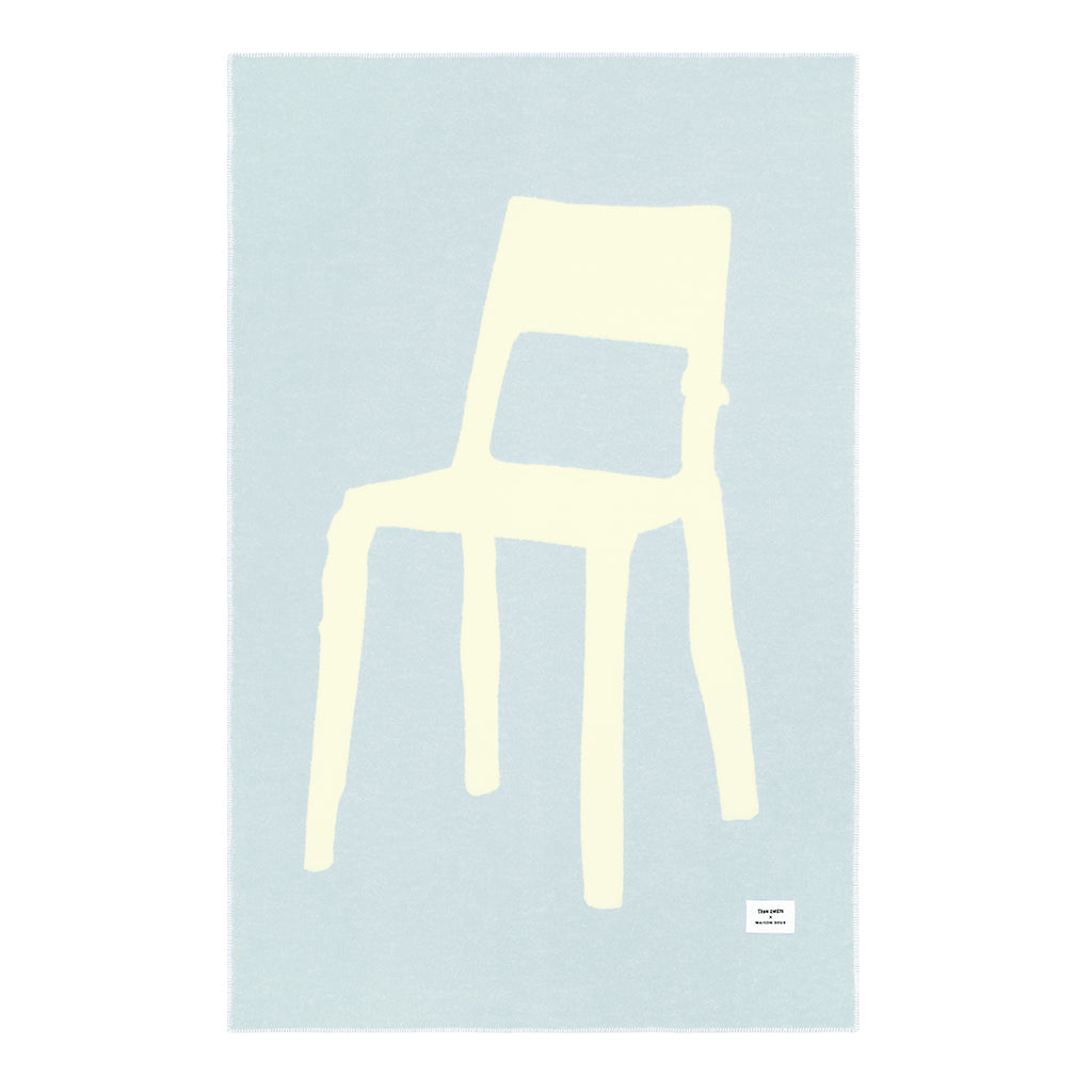 MAISON DEUX SPLITTED CHAIR BLANKET BLUE BUTTER YELLOW