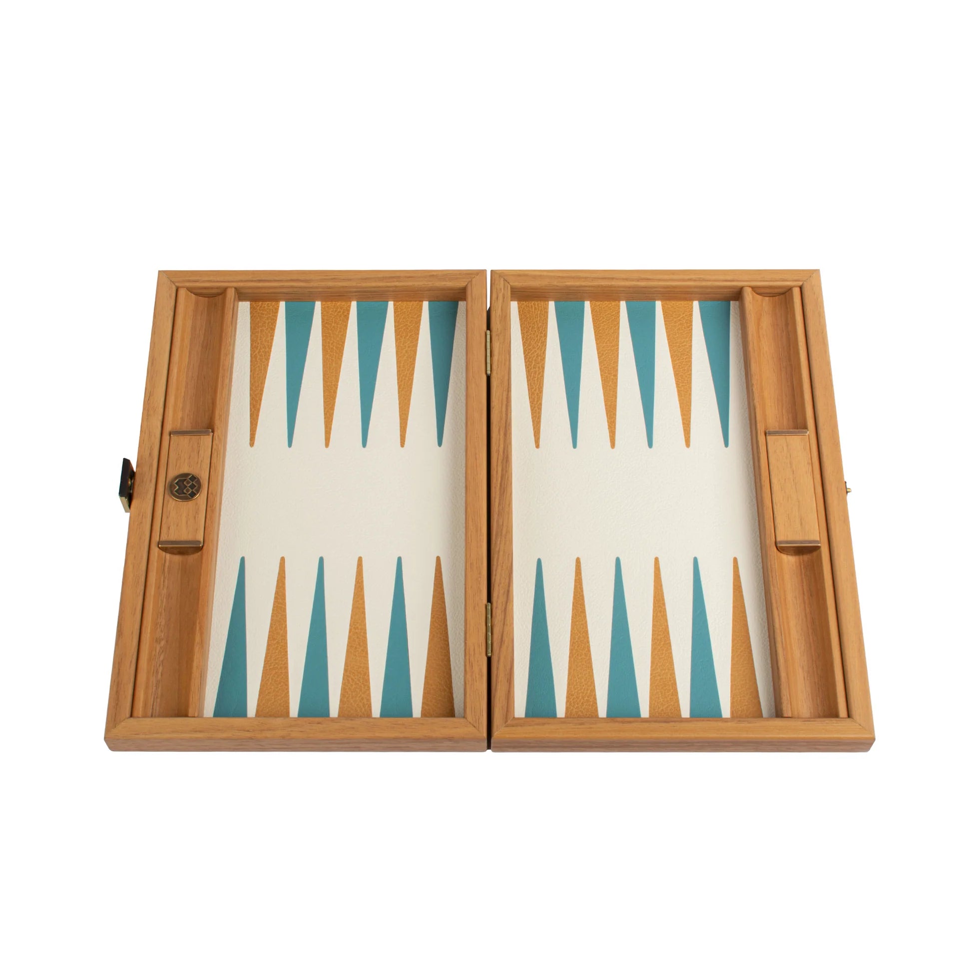 HANDCRAFTED WOVEN LEATHER BACKGAMMON SET BLUE