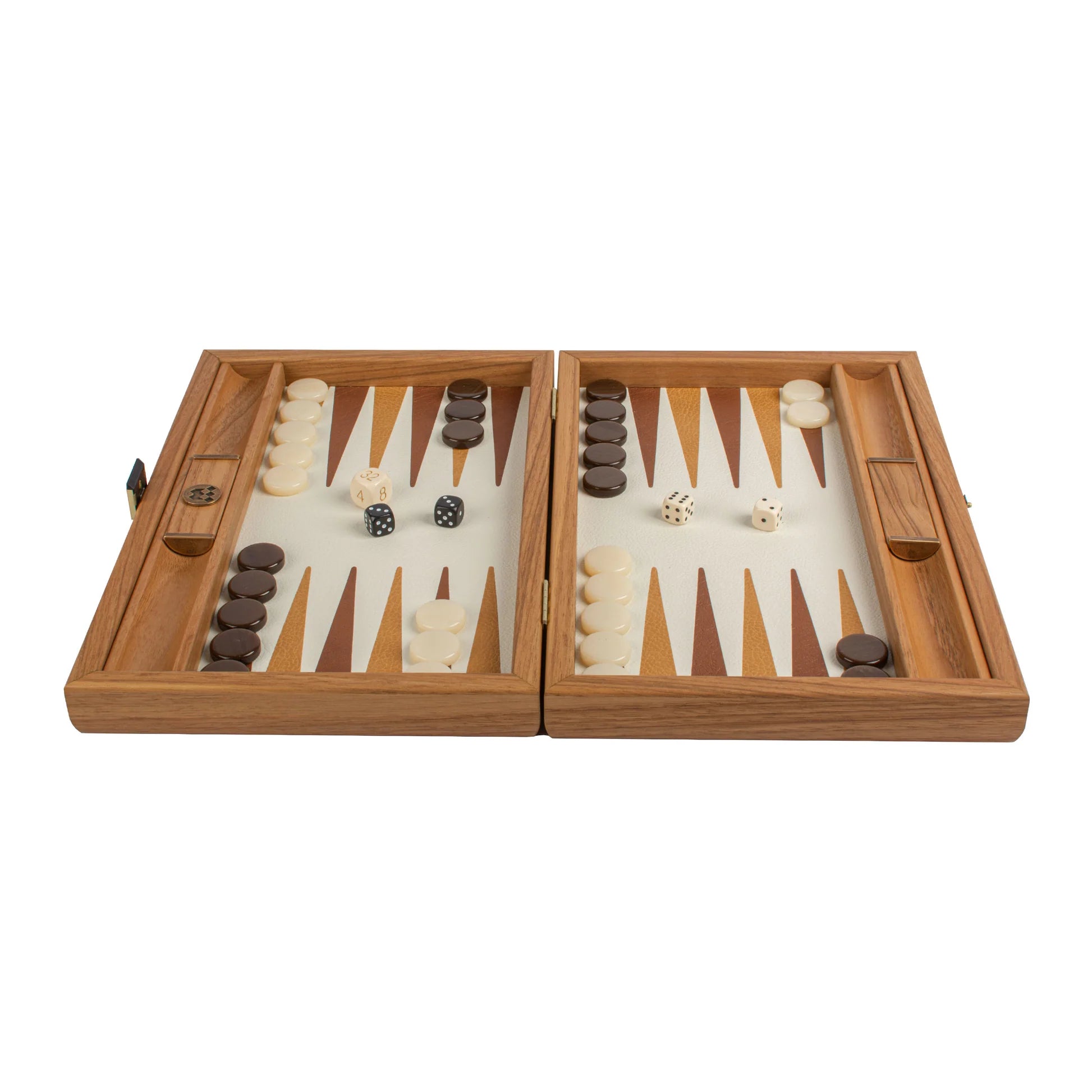 HANDCRAFTED WOVEN LEATHER BACKGAMMON SET YELLOW MUSTARD
