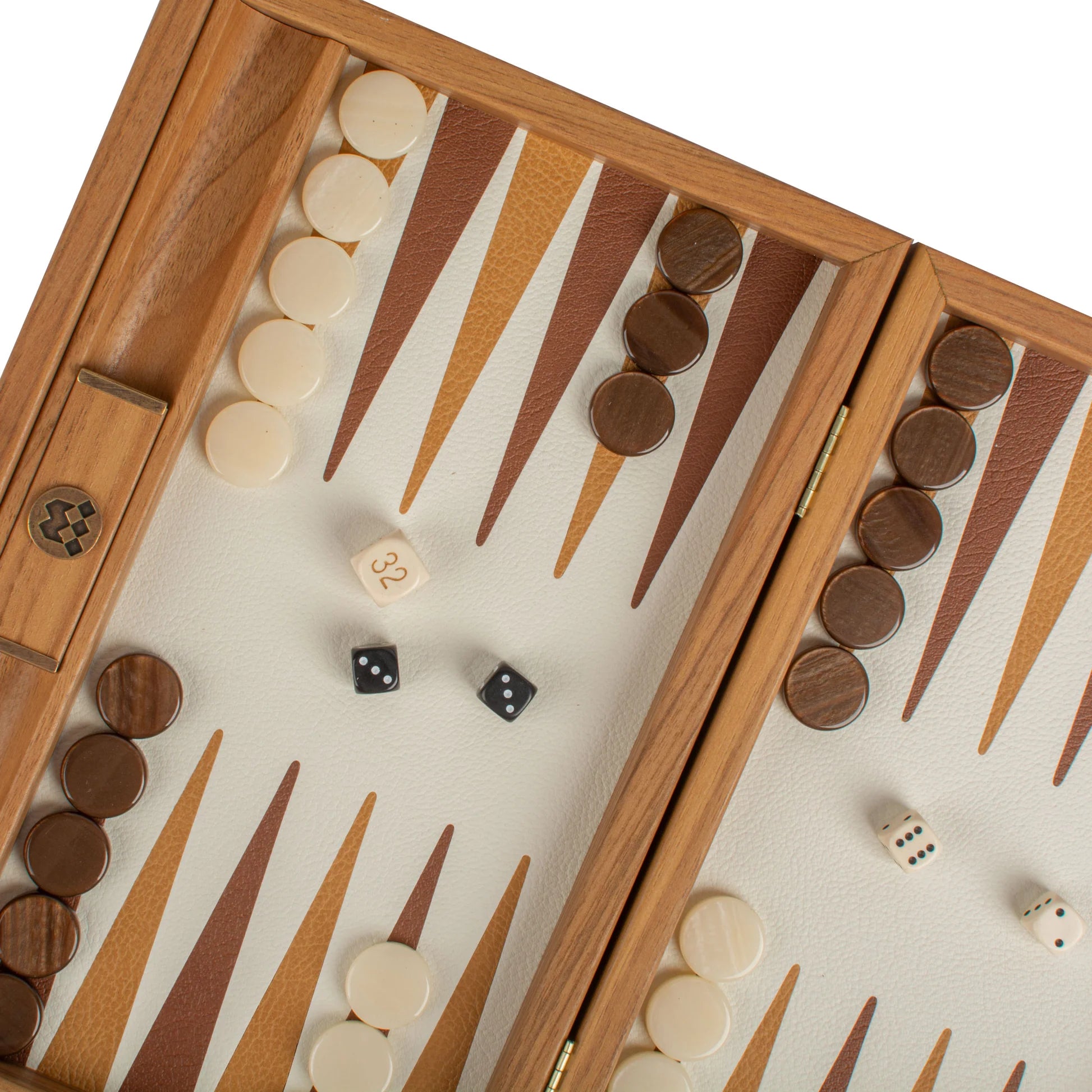 HANDCRAFTED WOVEN LEATHER BACKGAMMON SET YELLOW MUSTARD