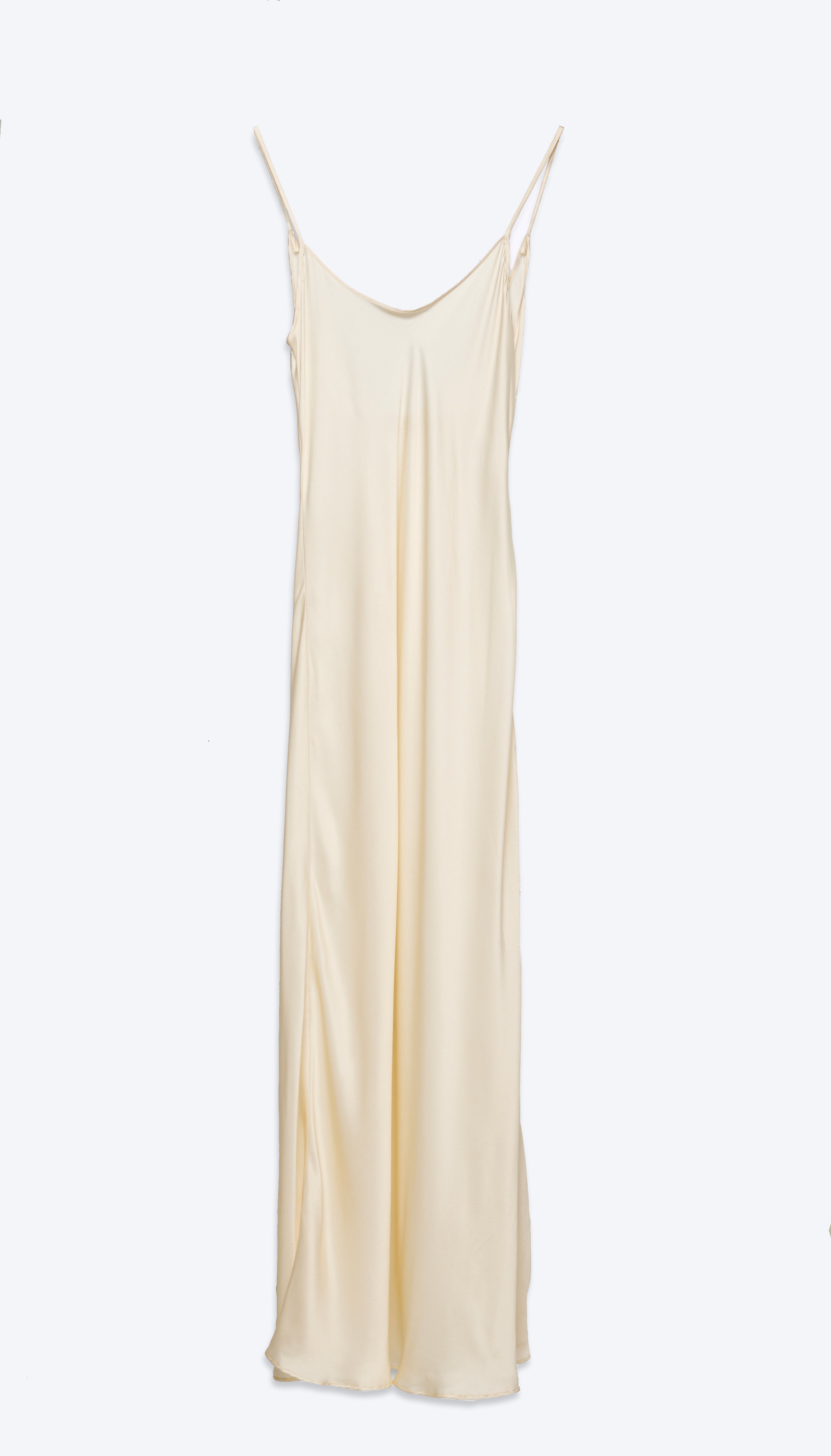 CREAM SILK SATIN DRESS