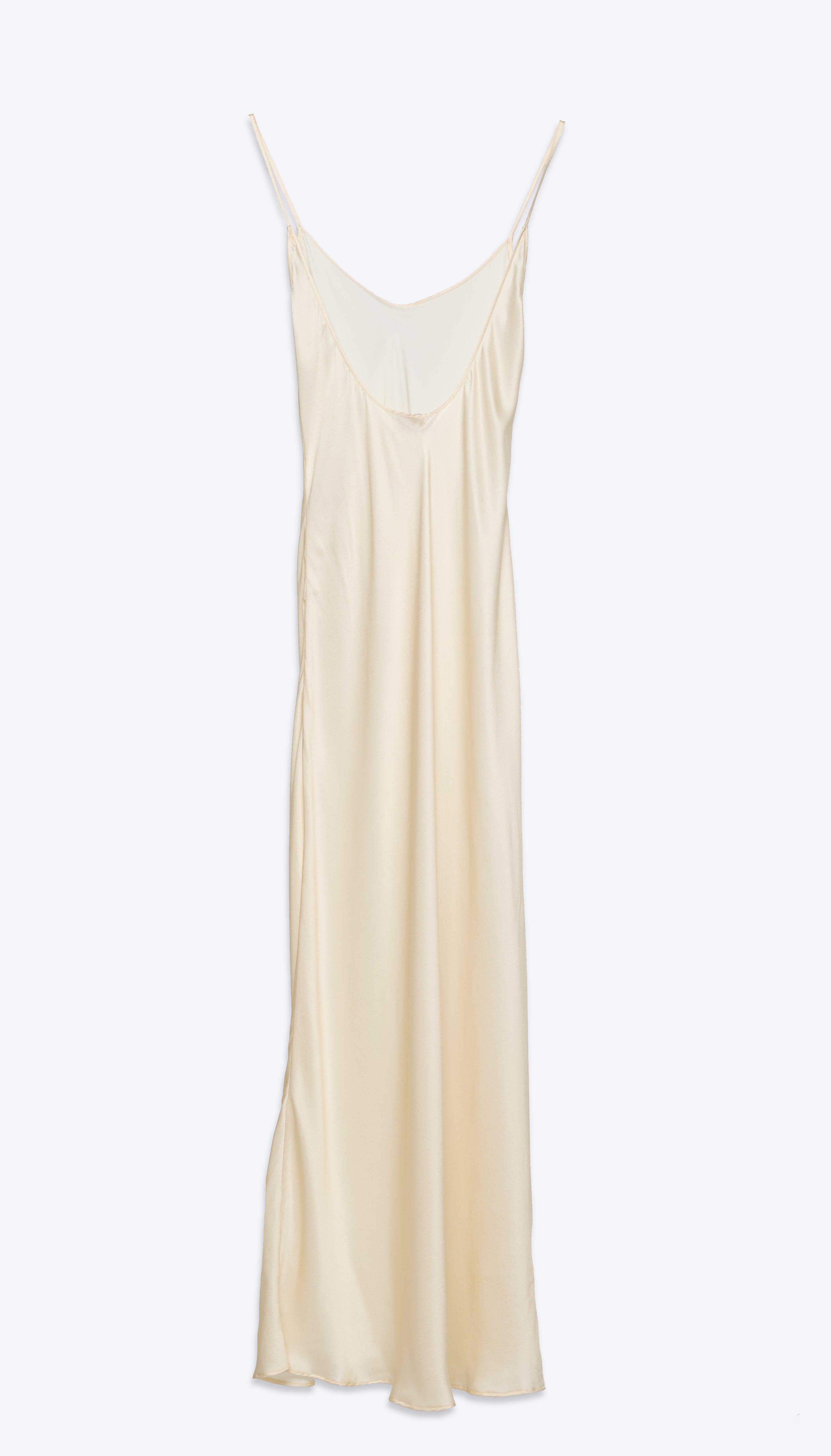 CREAM SILK SATIN DRESS