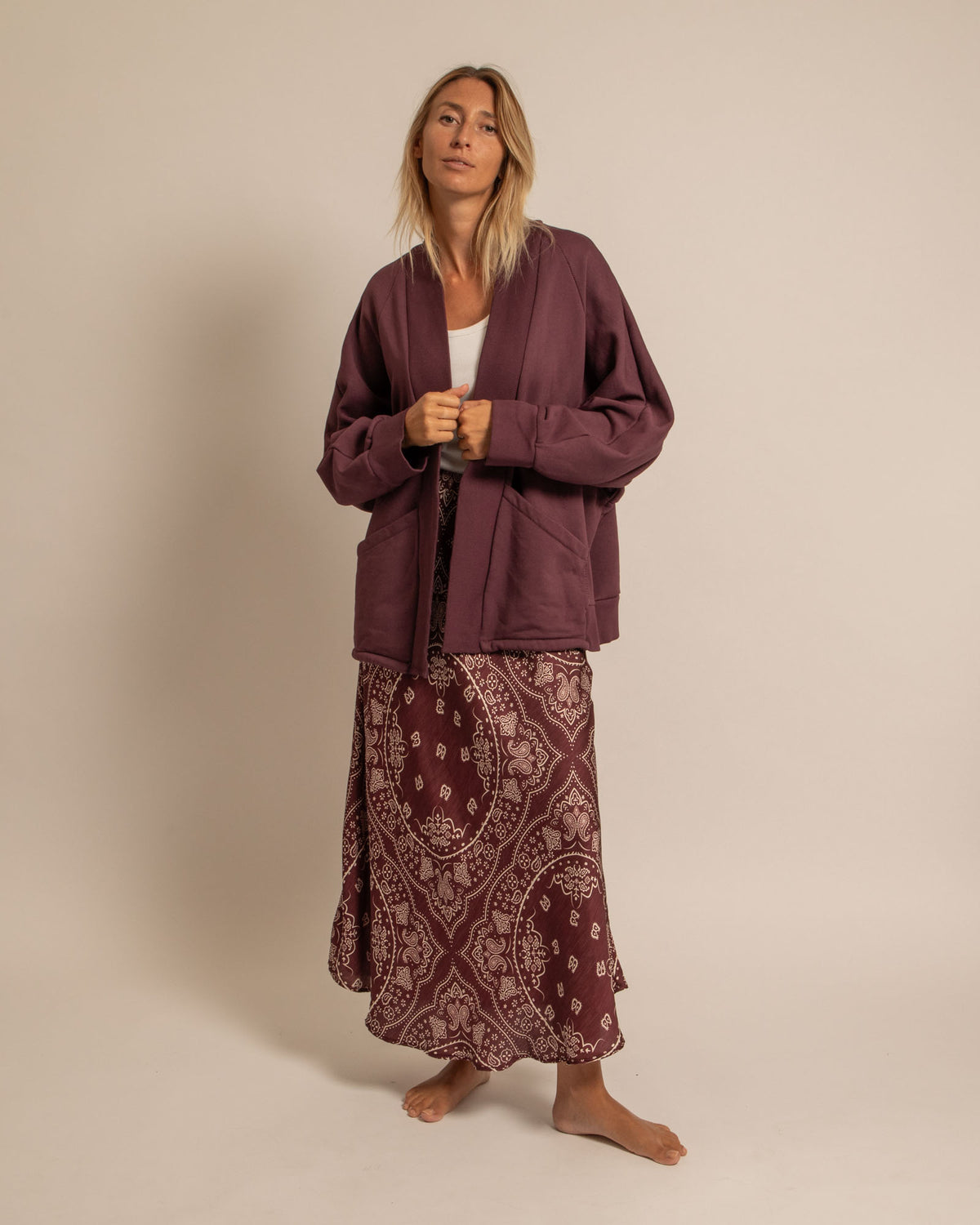 HAMILTON2 SKIRT BANDANA PRINT BURGUNDY