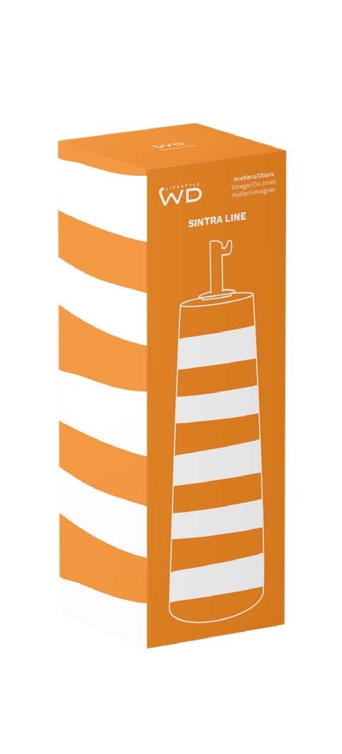 STONEWARE OIL/VINEGAR BOTTLE ORANGE