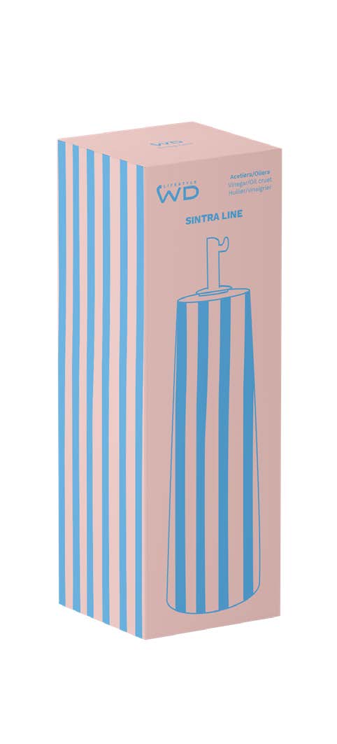 STONEWARE OIL/VINEGAR BOTTLE PINK