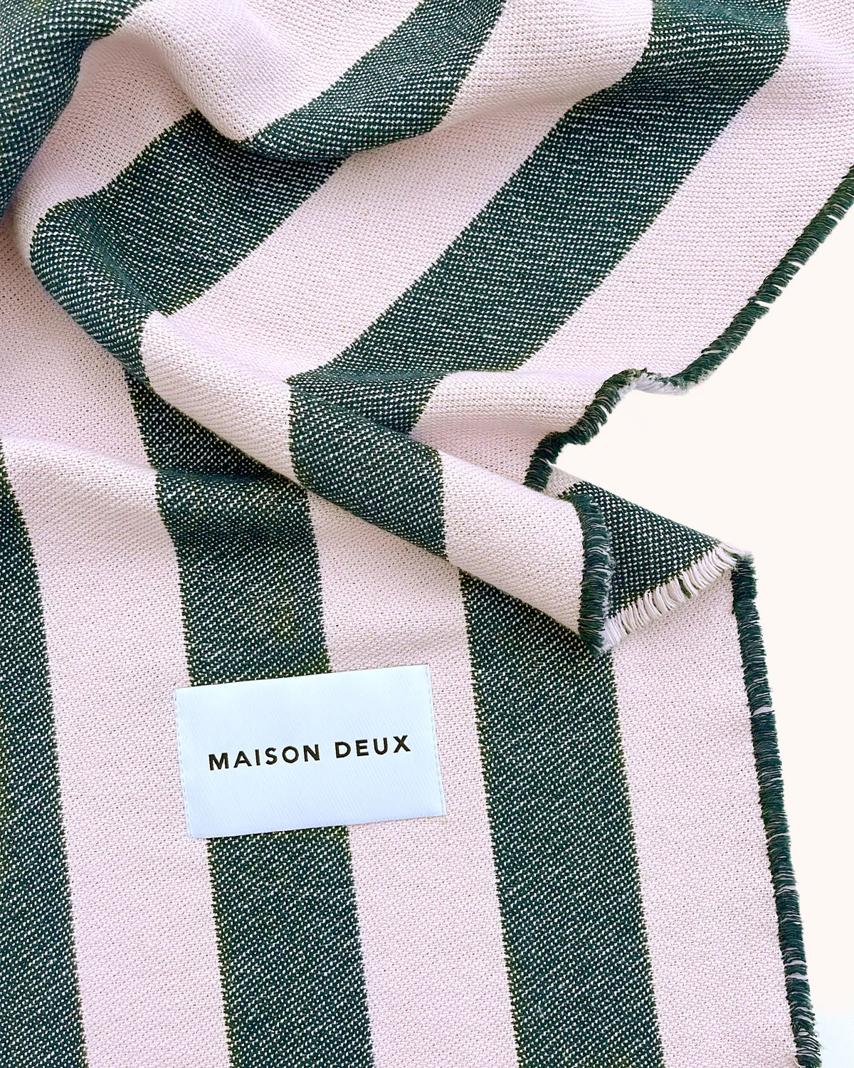 MAISON DEUX COTTON CANDY WRAP BLANKET PINK GREEN