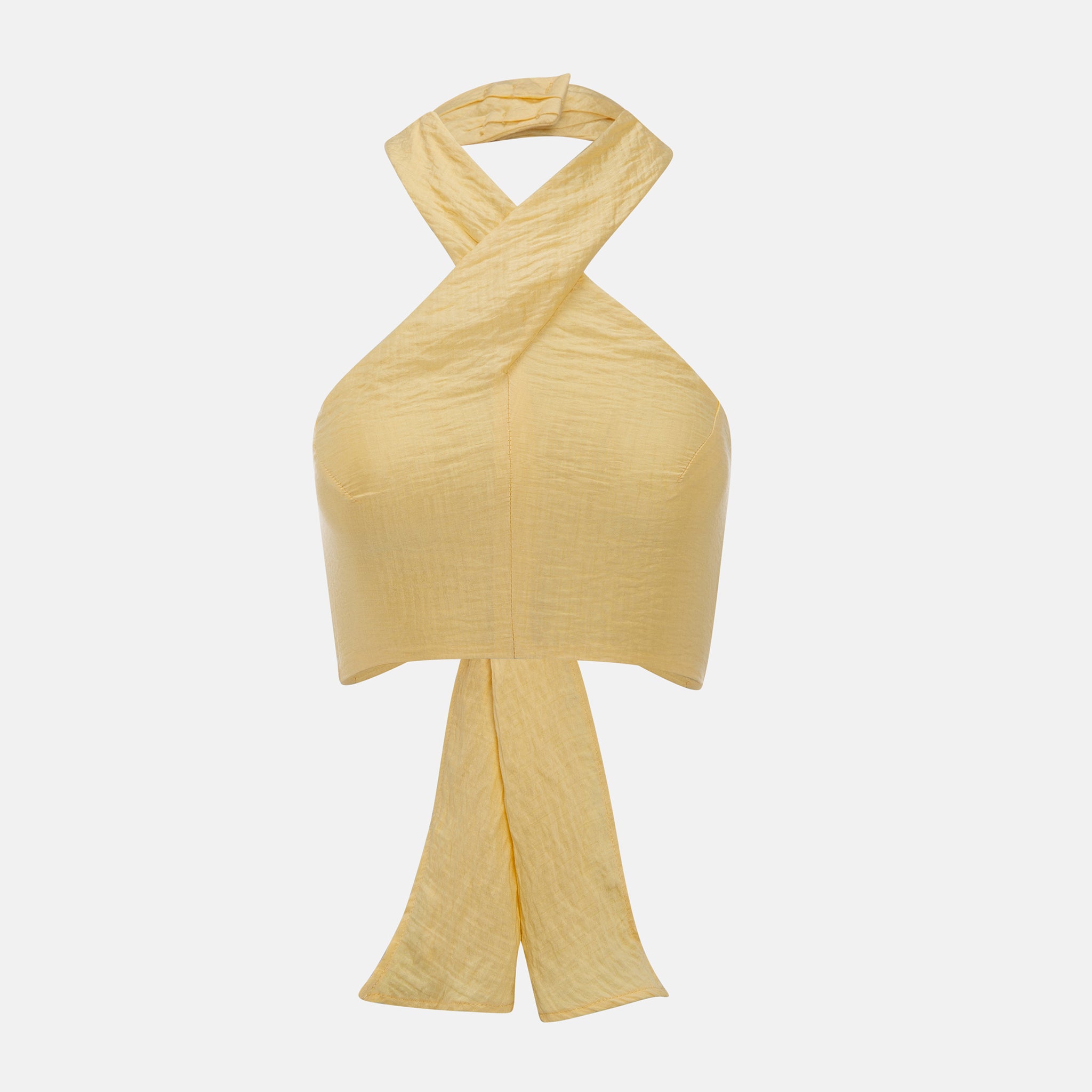 CHADIA CROSSED TOP YELLOW