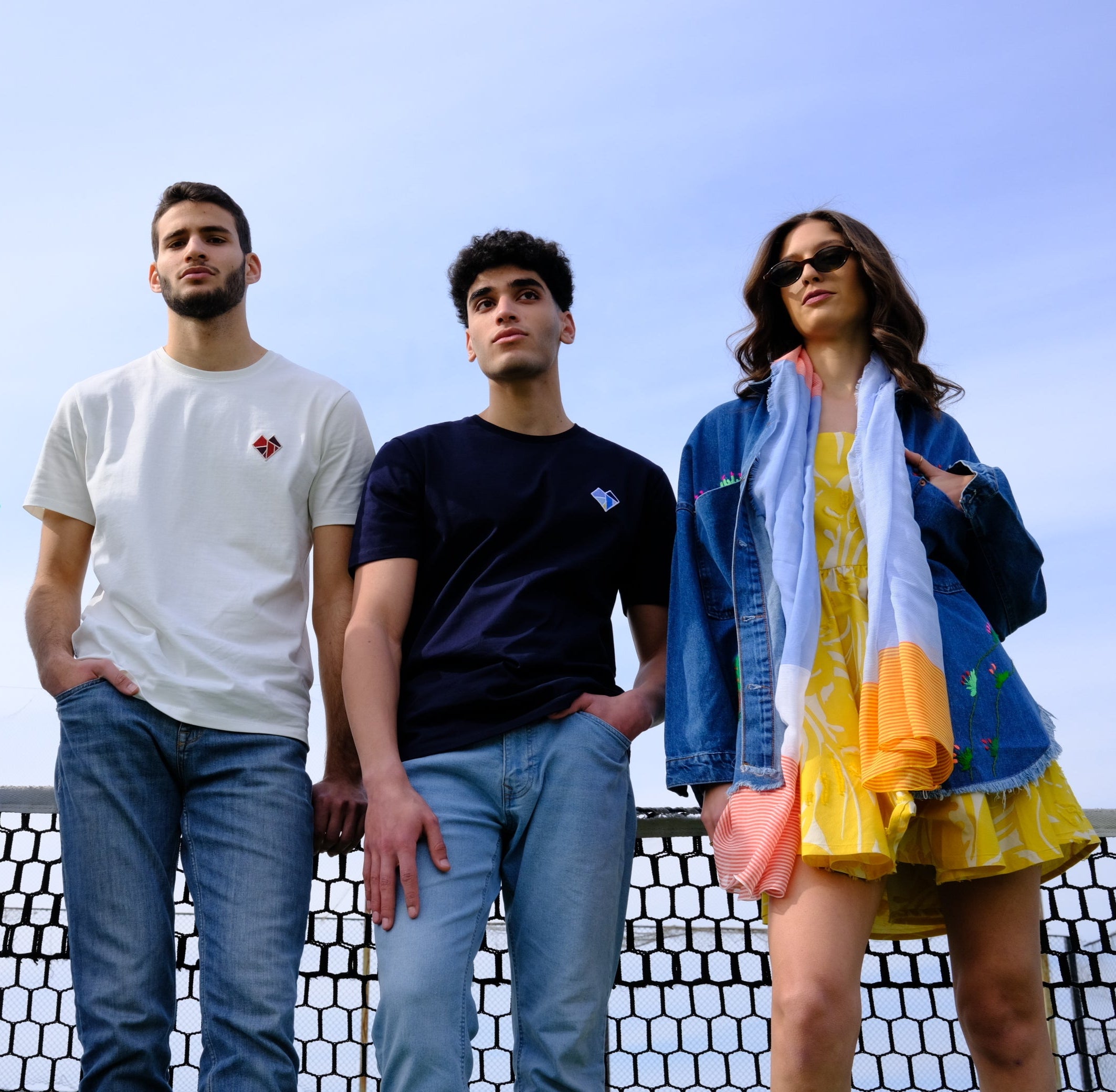 UNISEX GEOMETRIC HEART T-SHIRT WHITE