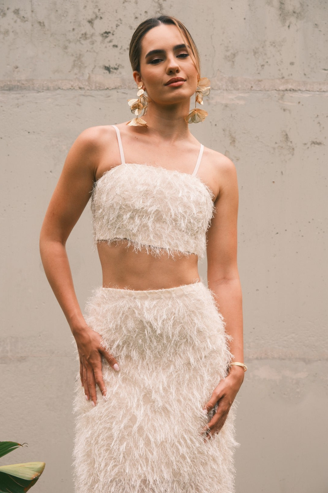 CHLOE FRINGES SET OFF-WHITE