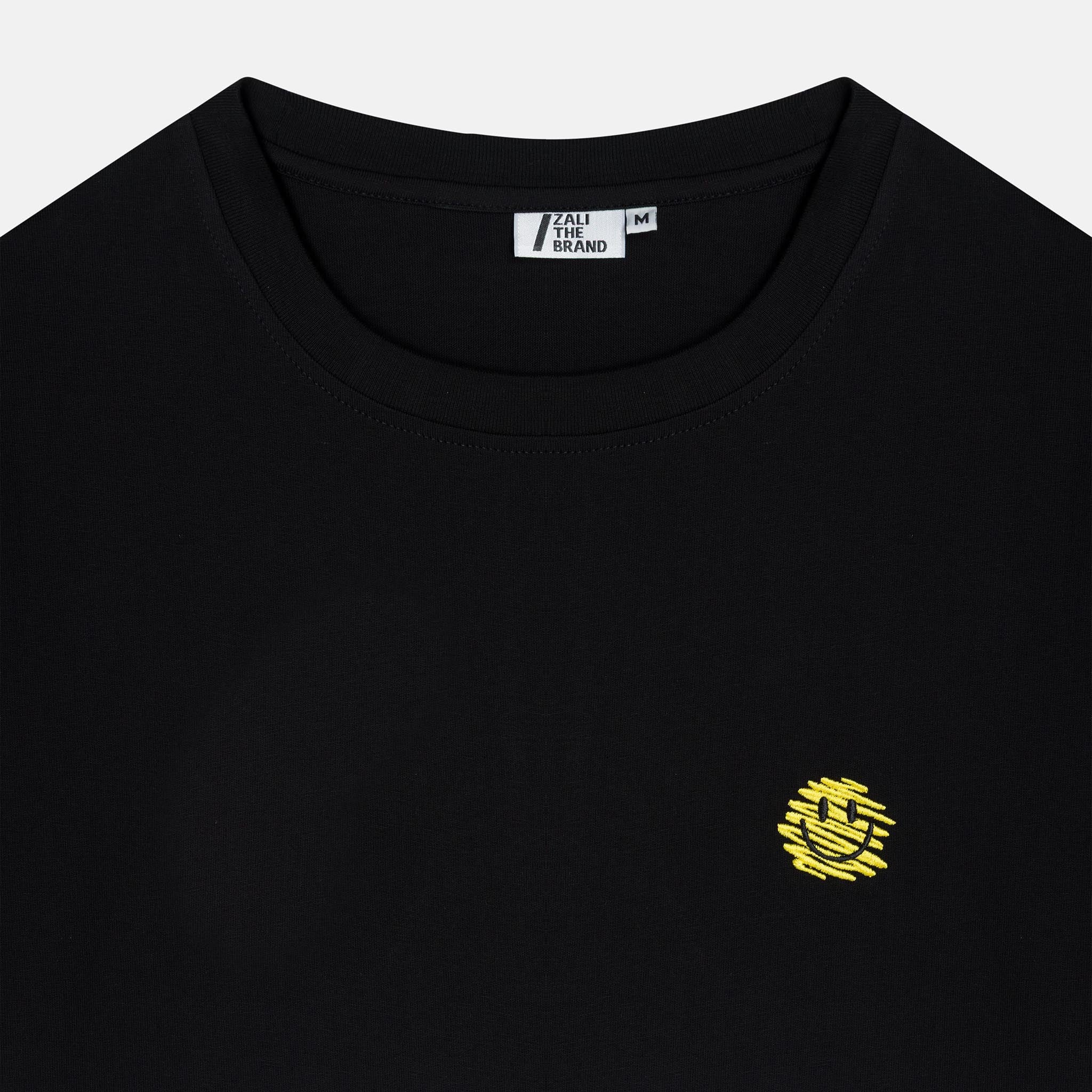 SMILEY BLACK T-SHIRT