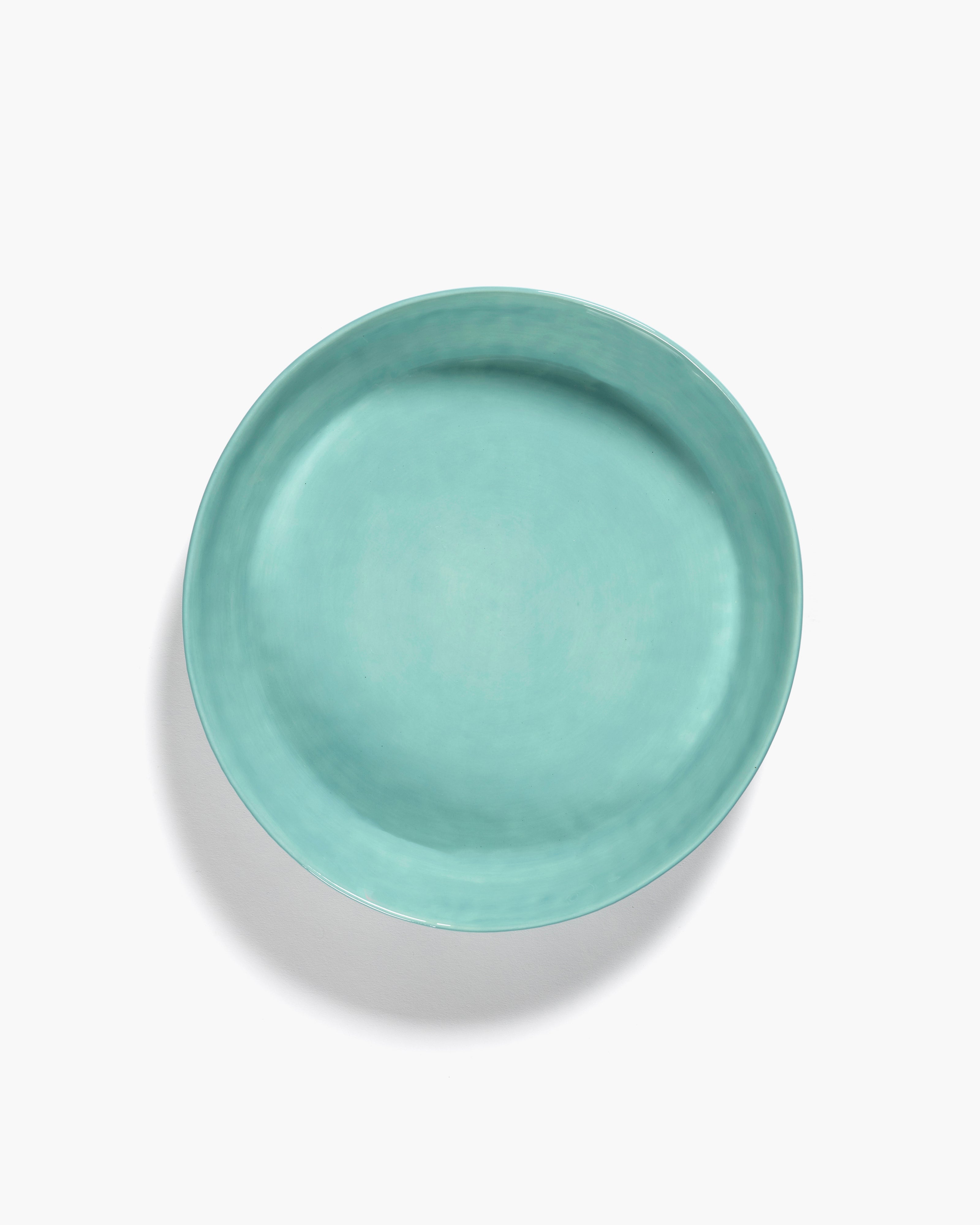 SERVING BOWL S AZURE STRIPES RED FEAST
