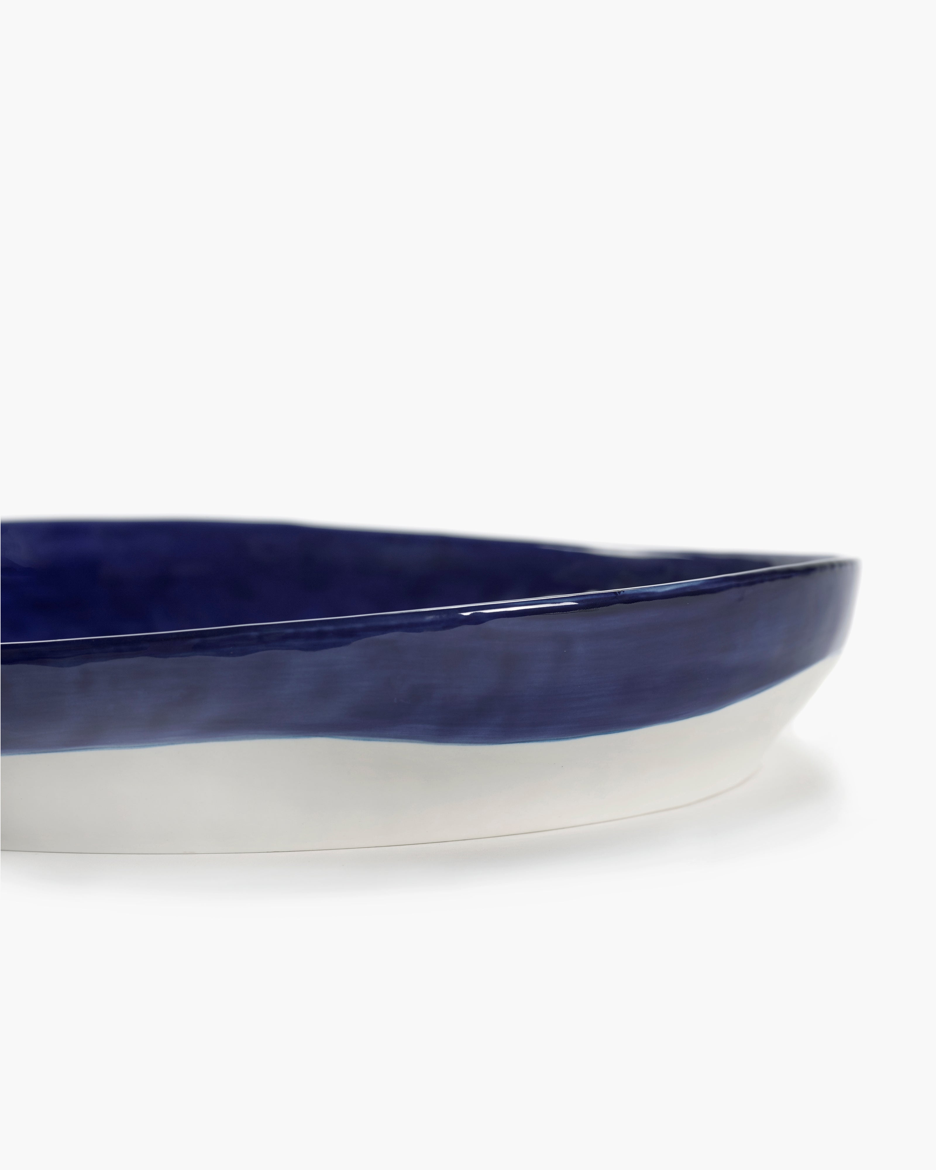 SERVING BOWL M DARK BLUE WHITE FEAST