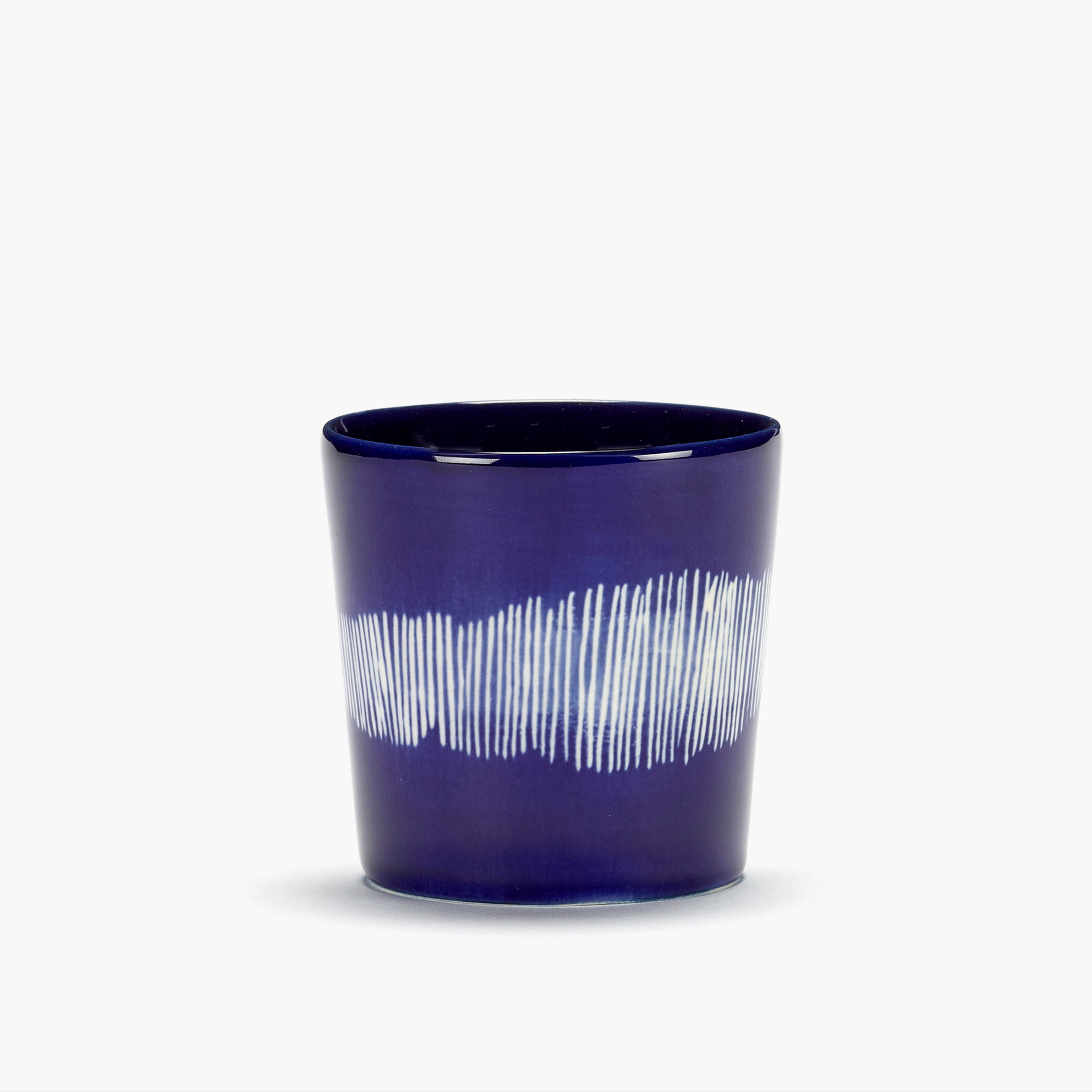 COFFEE CUP DARK BLUE WHITE FEAST- SET OF 4 CUPS