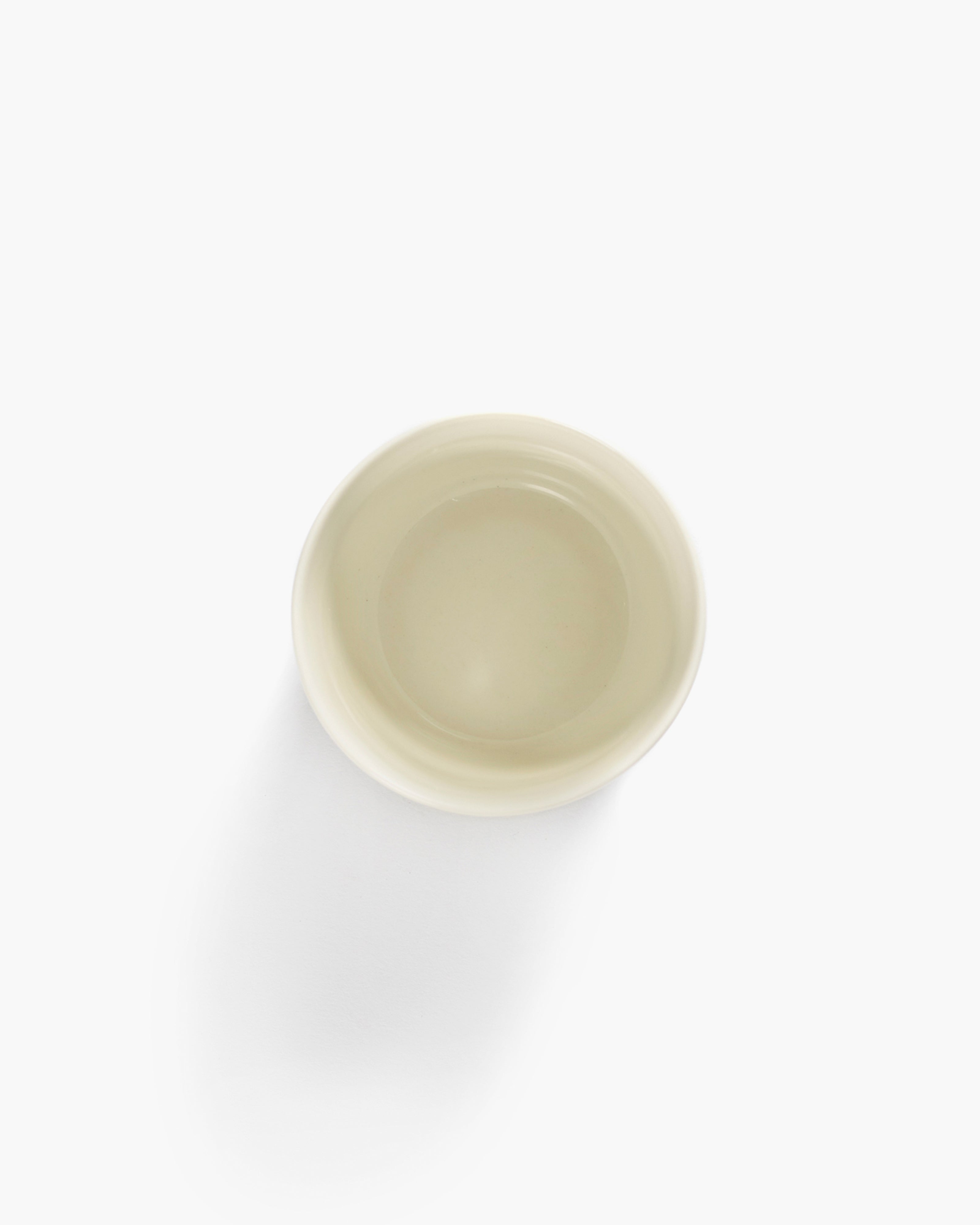 COFFEE CUP WHITE STRIPES BLUE FEAST- SET OF 4 CUPS