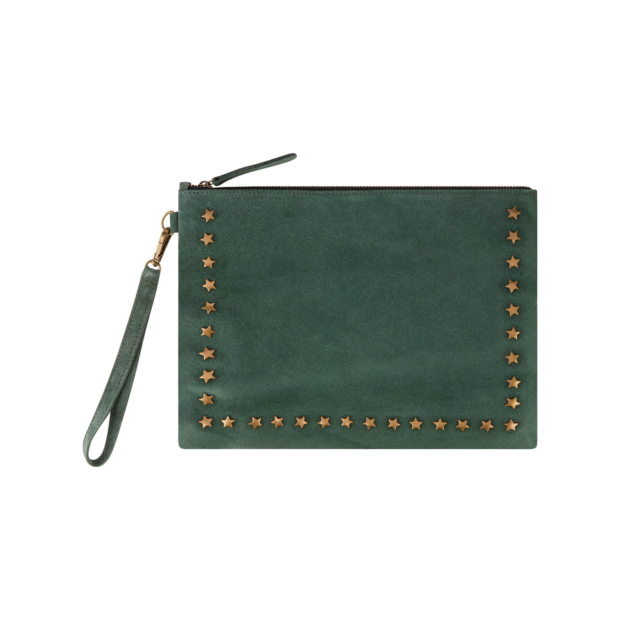 STAR SUEDE POUCH GREEN