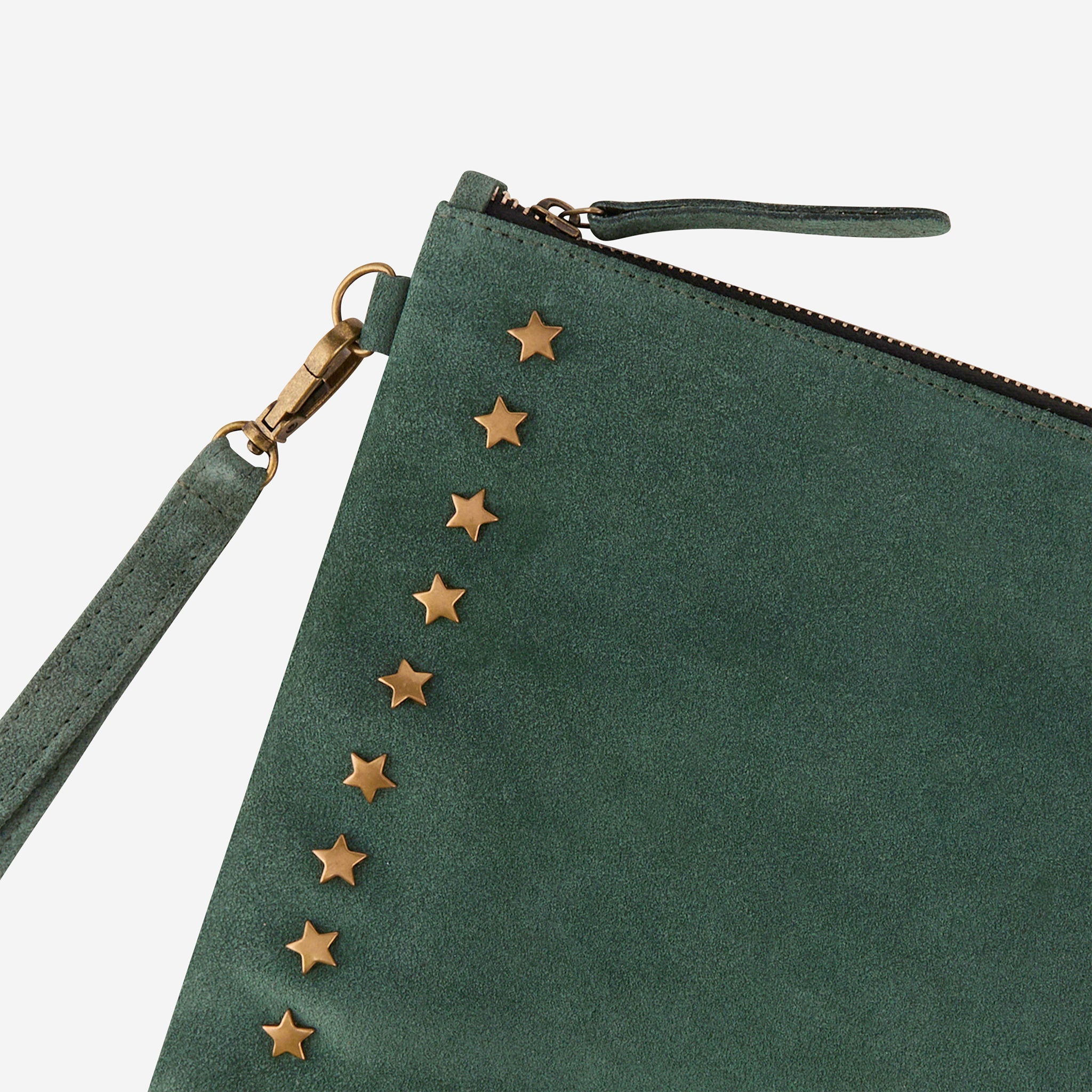 STAR SUEDE POUCH GREEN