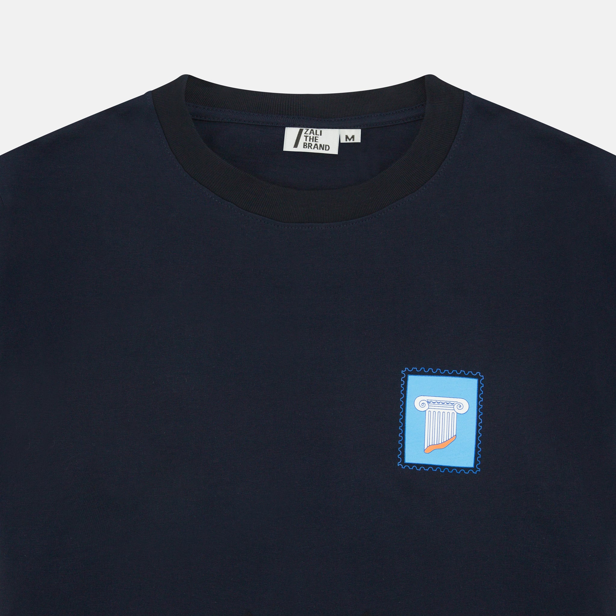 UNISEX MINI TIMBRE T-SHIRT NAVY