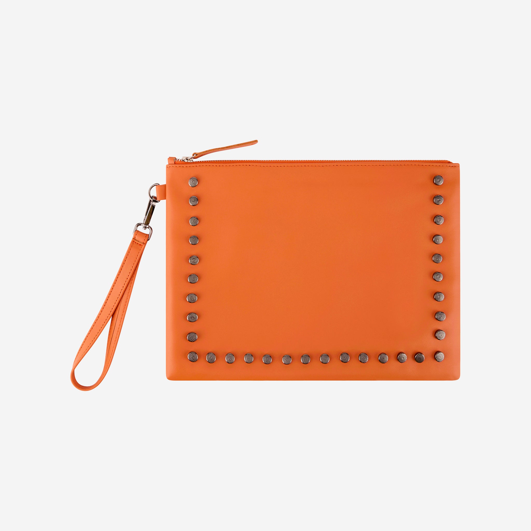 STAR LEATHER POUCH ORANGE