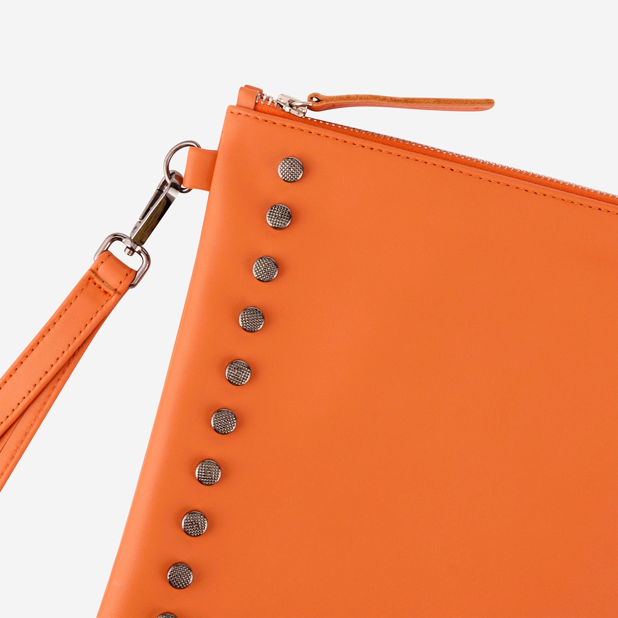 STAR LEATHER POUCH ORANGE