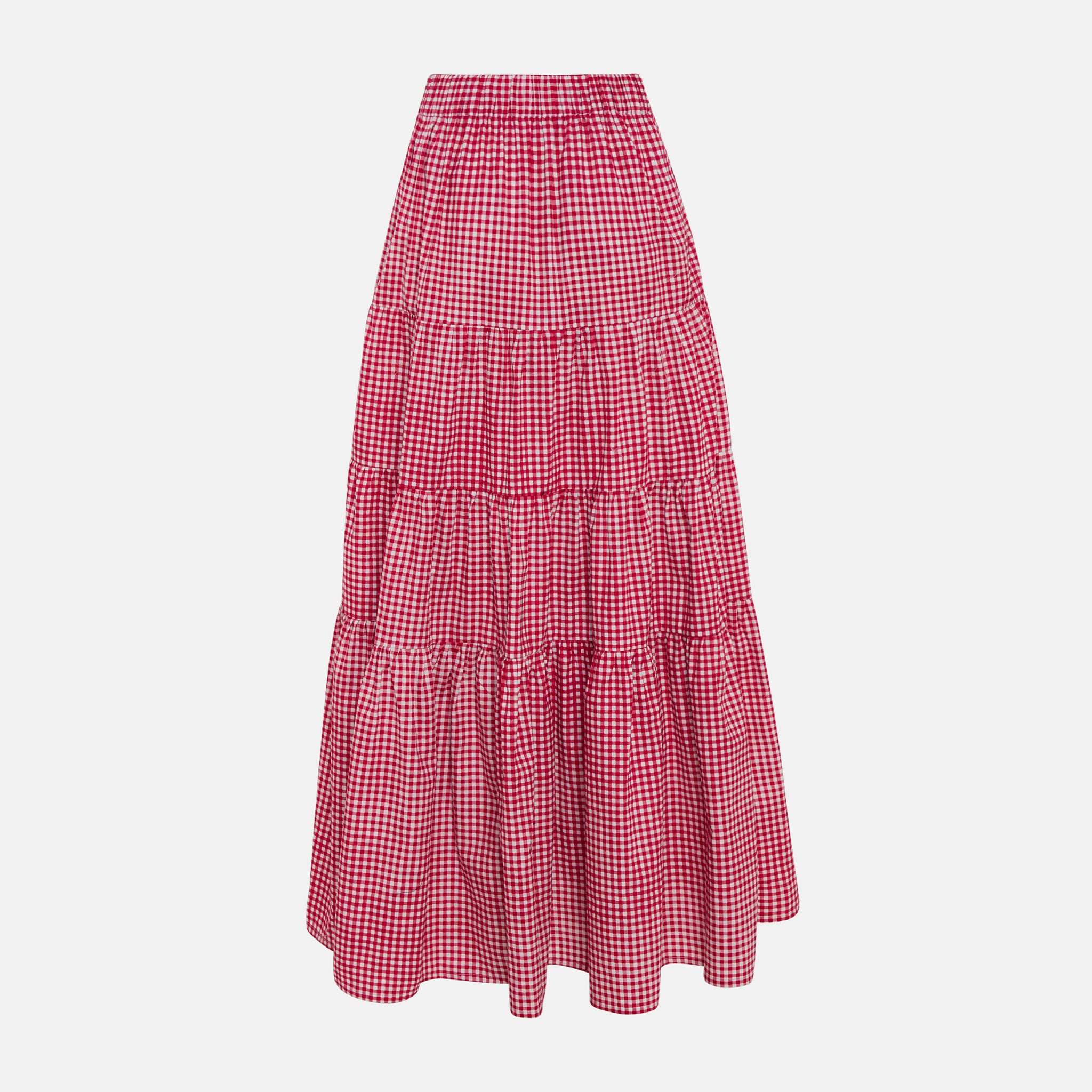 MONA LONG VICHY SKIRT