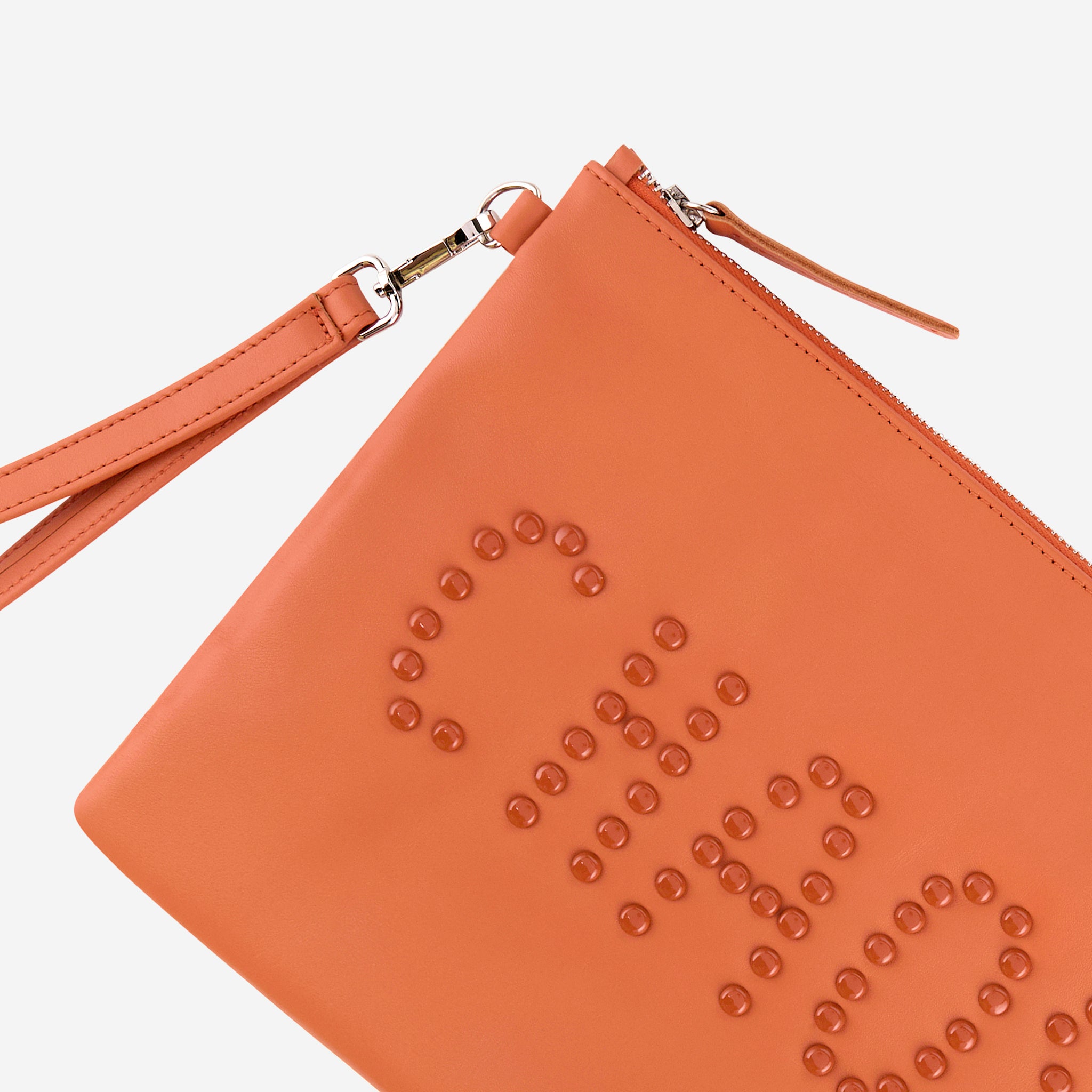 CHAOS LEATHER POUCH ORANGE