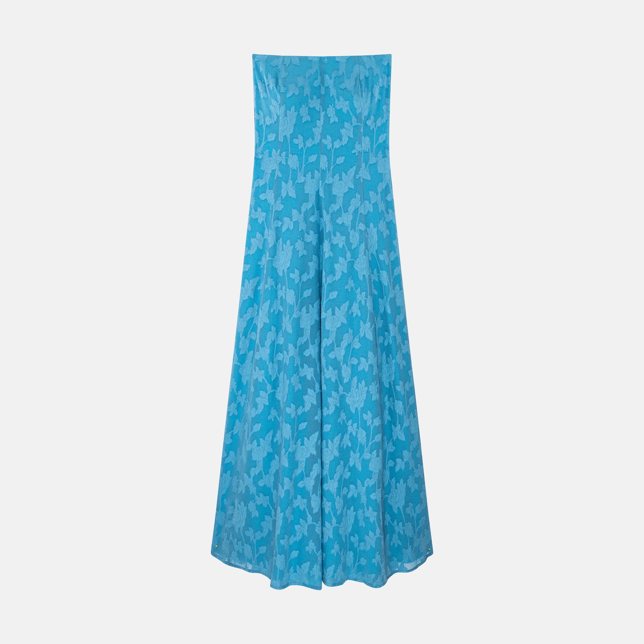 SIENNA BLUE STRAPLESS FLOWER DRESS