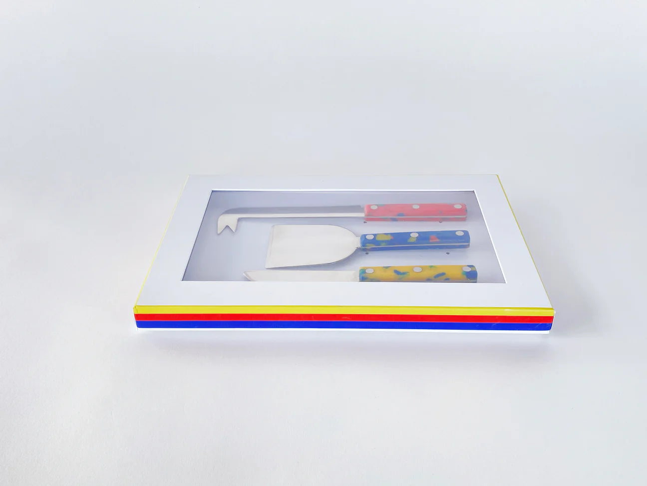CHEESE KNIFE SET - RED/YELLOW/BLUE