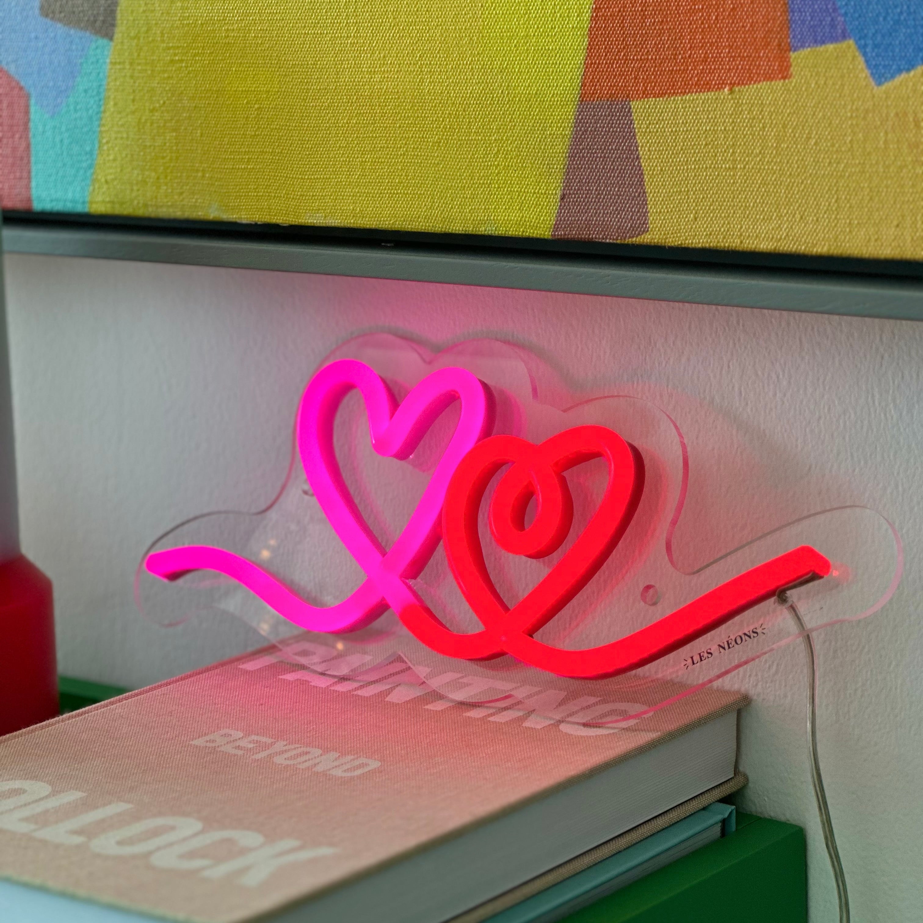 Double Heart Neon