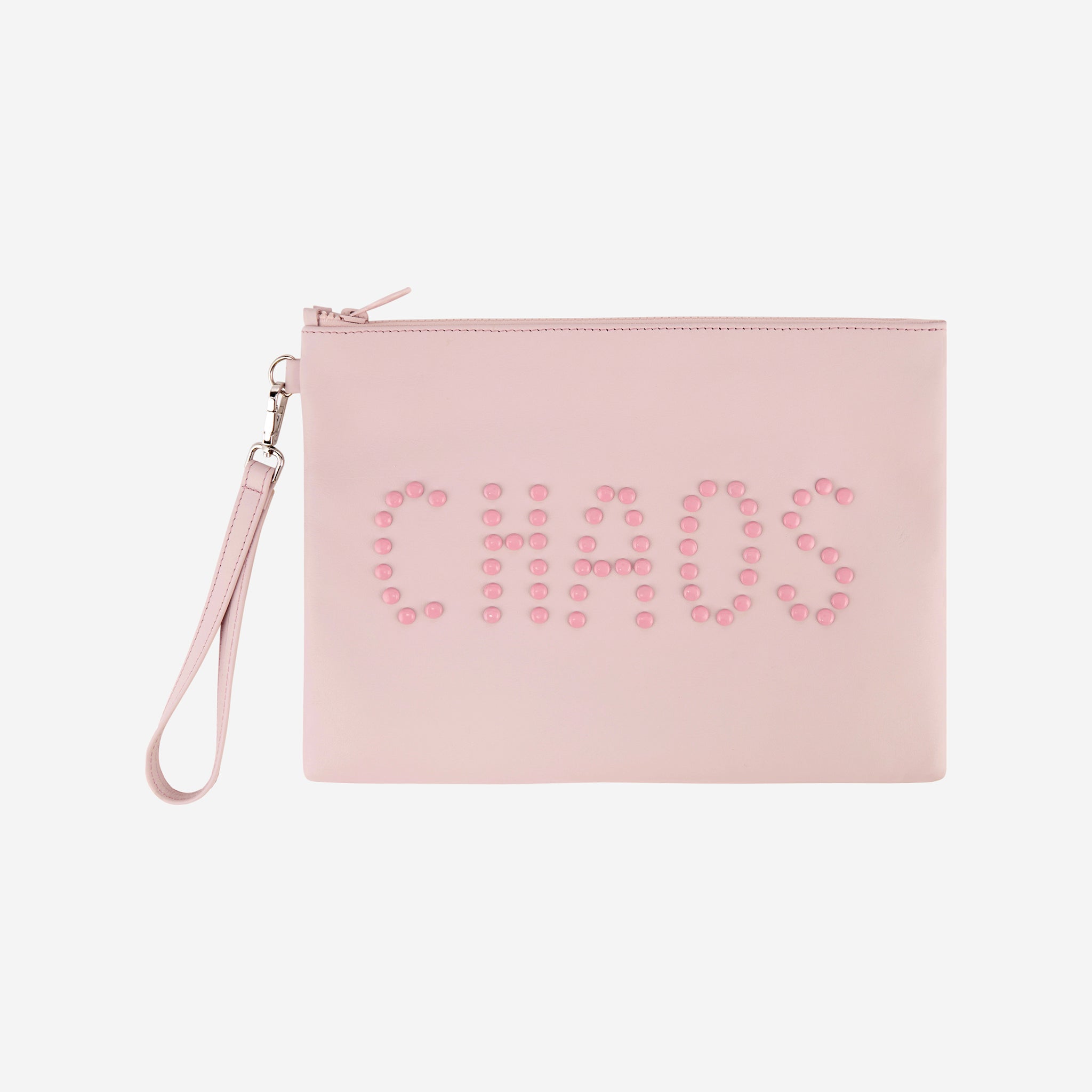 CHAOS LEATHER POUCH PINK