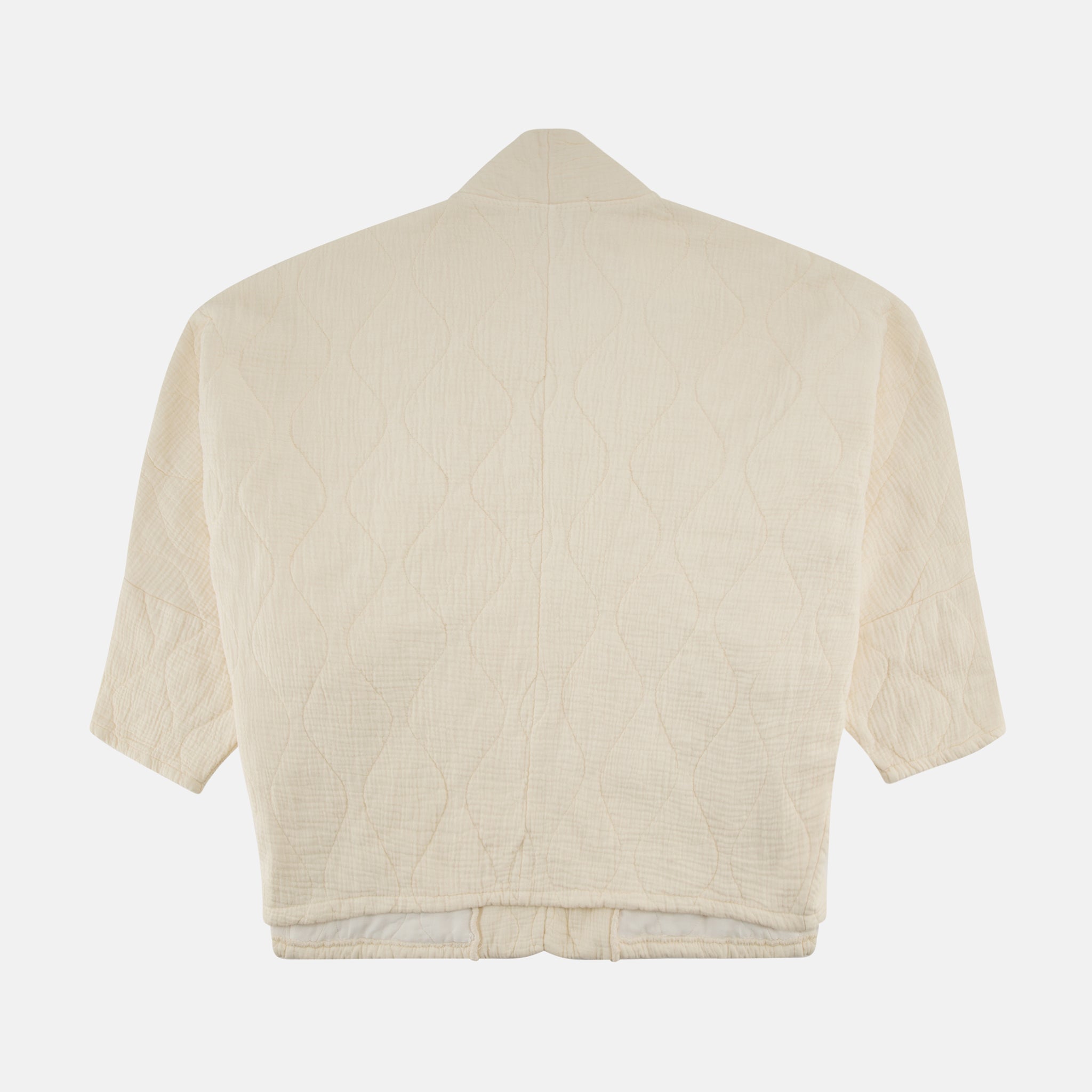 CHICAGO1 KIMONO VEST PLAIN CREAM