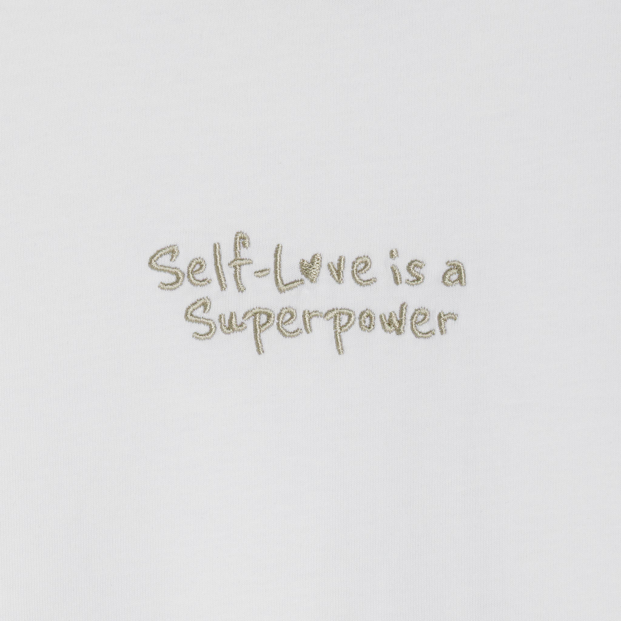 "love is a superpower" IN CLAY T-SHIRT