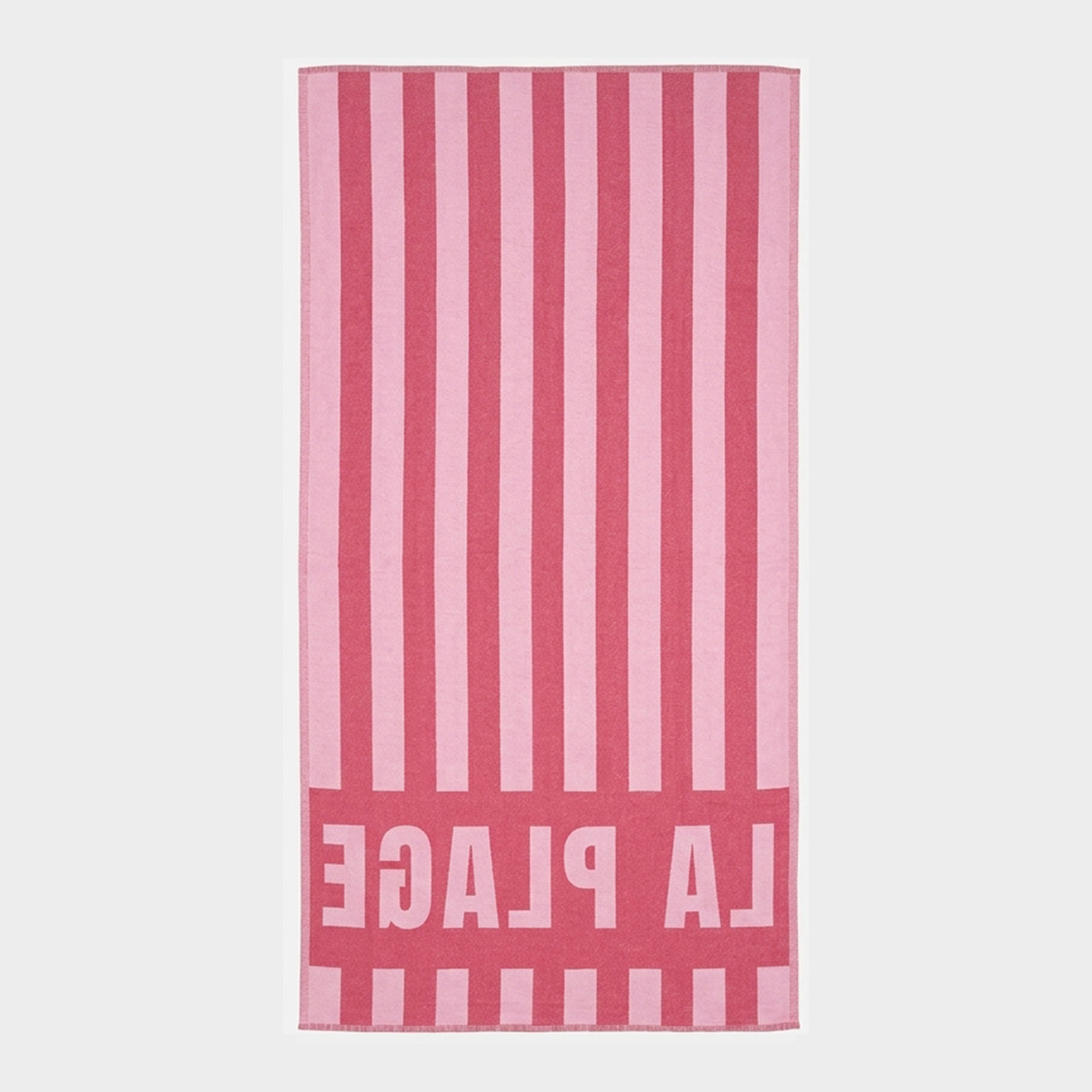 LA PLAGE  BEACH TOWEL RED - PINK