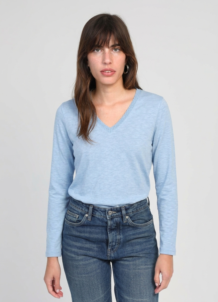TENIO LONG SLEEVES T-SHIRT BABY BLUE